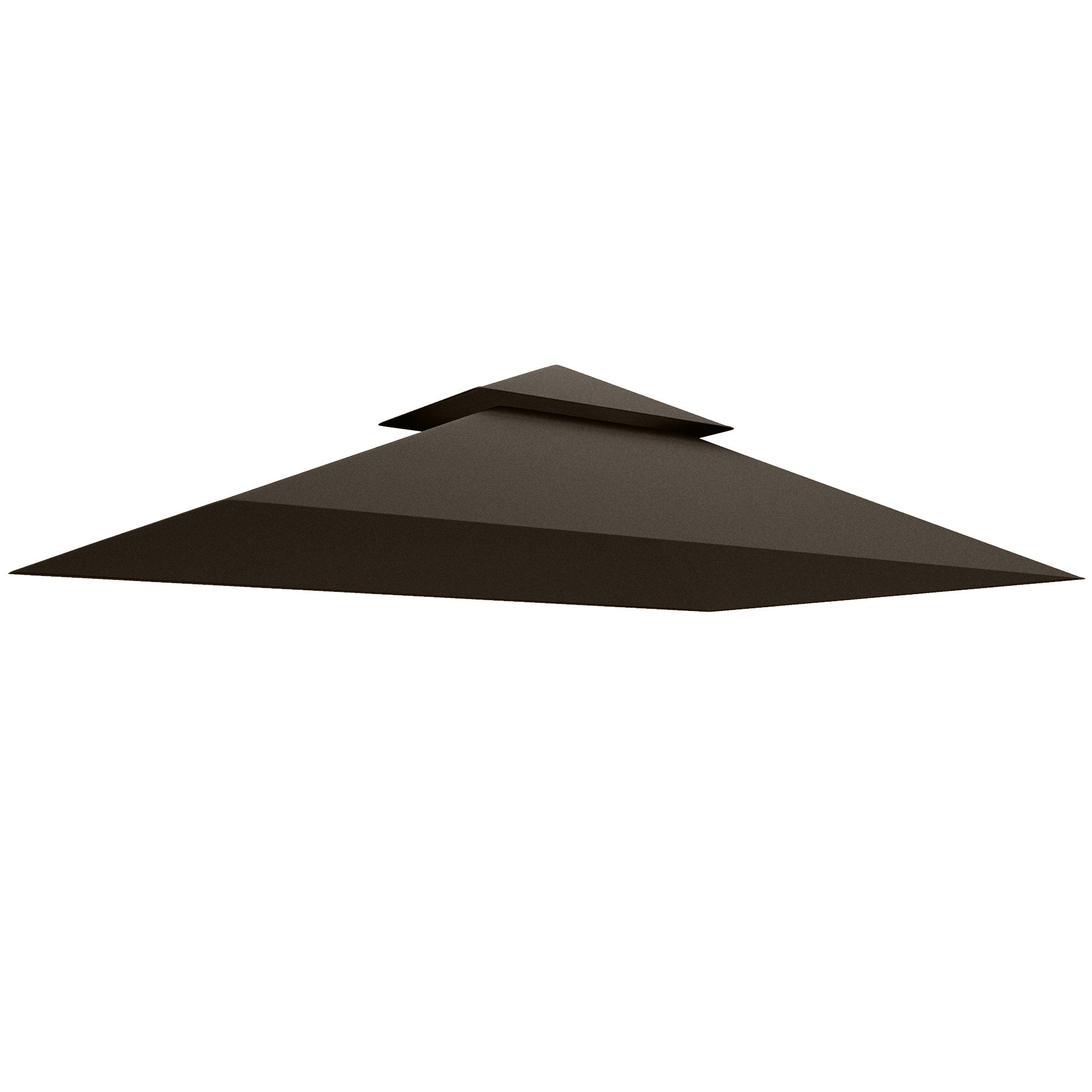 Outsunny Ersatzplane für Gartenpavillon, Grillpavillon-Ersatzdach für 152 x 244 cm Gestelle, UPF50+ Schutz, Polyester, Kaffee