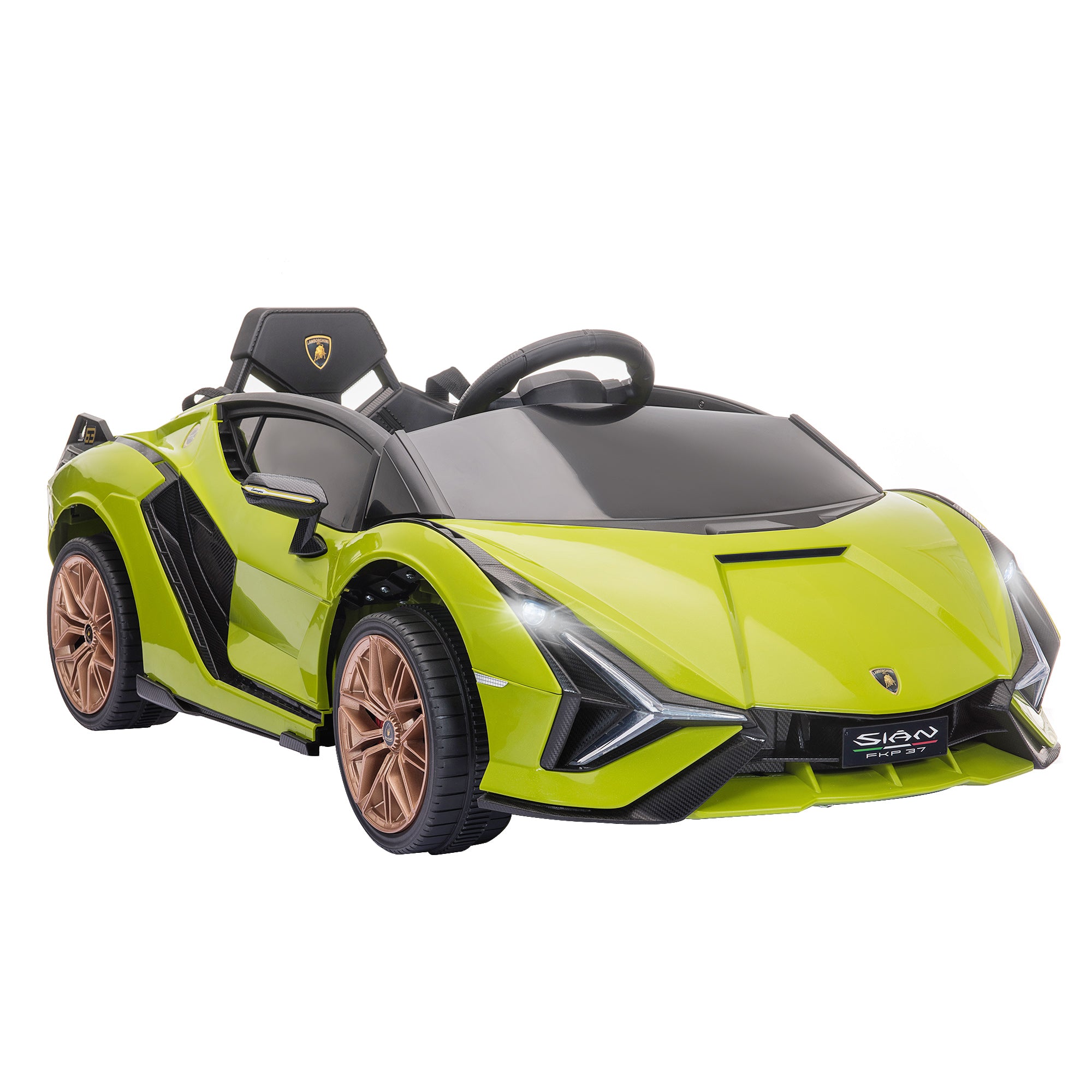 HOMCOM Kinder-Elektroauto, Lamborghini, 3-5 km/h, Fernsteuerung, für 3-5 Jahre, Grün