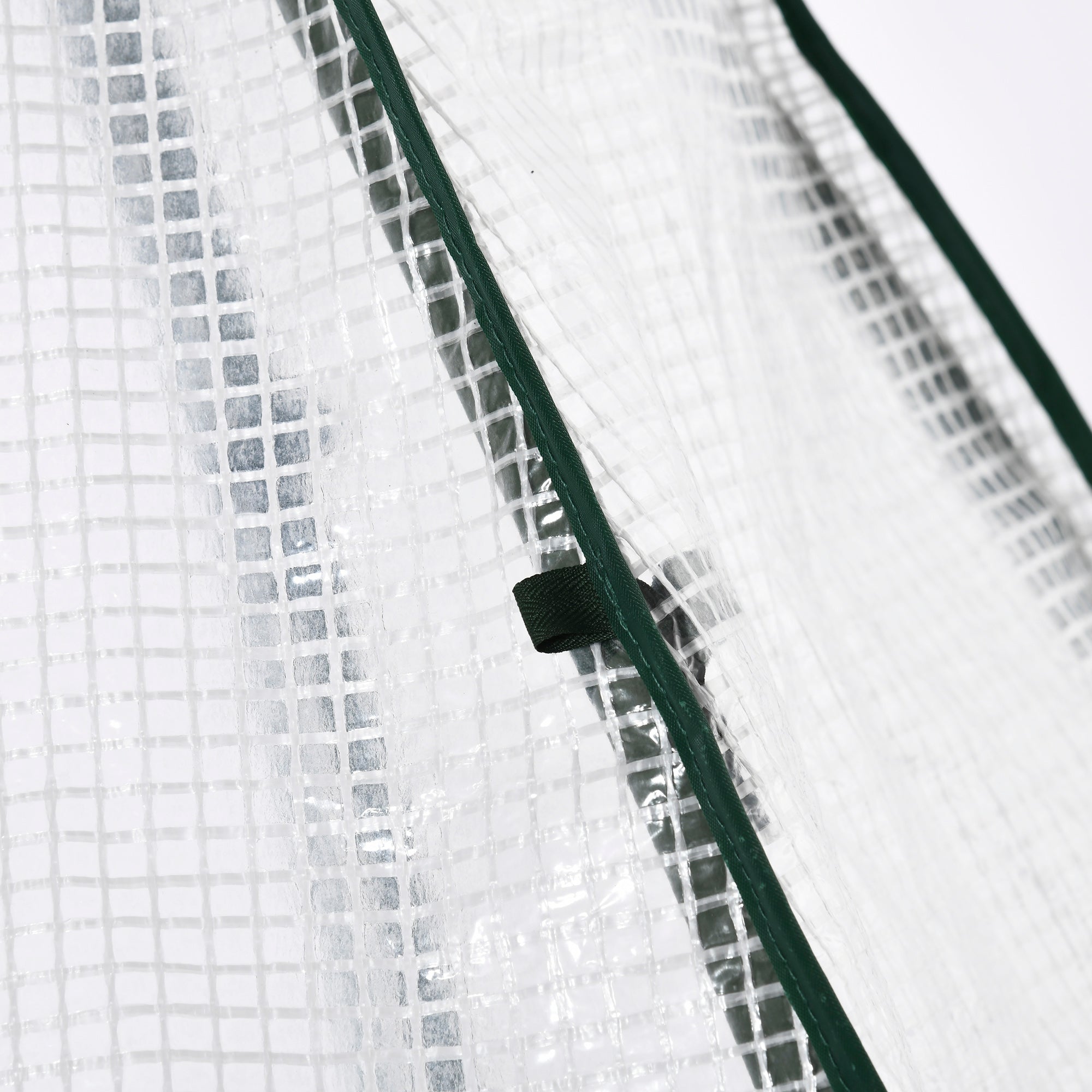 Outsunny Mini Gewächshaus Überwinterungszelt für Pflanzen mit Rolltür Garten Balkon Winterschutz Weiß 160 x 140 x 180 cm