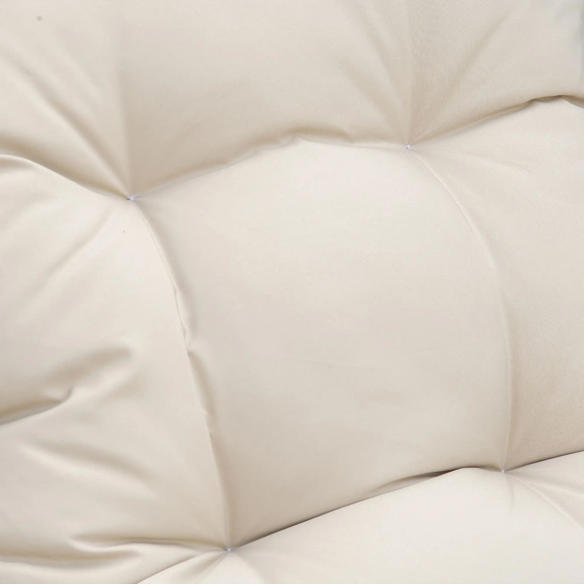 Outsunny Polyrattan Sonnenliege mit Kissen, Natur+Khaki