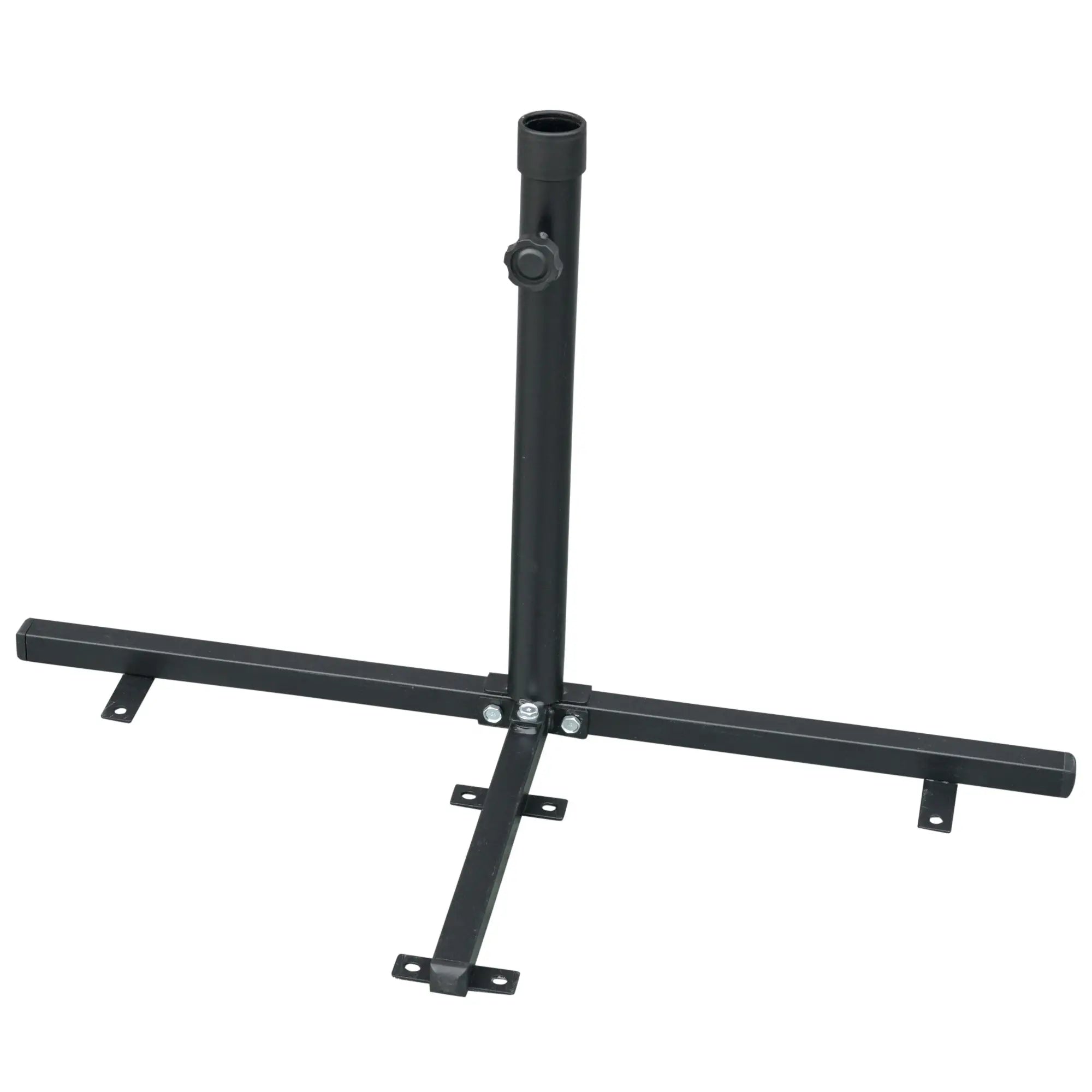 Outsunny Halbrundschirm Sonnenschirm mit Handkurbel Belüftung