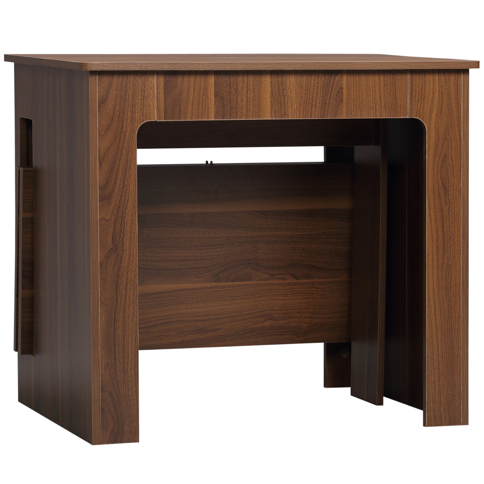 HOMCOM Ausklappbarer Esstisch Ausziehbarer Esstisch Esstisch, mobil, modernes Design, 180cm x 85cm x 75cm, Braun