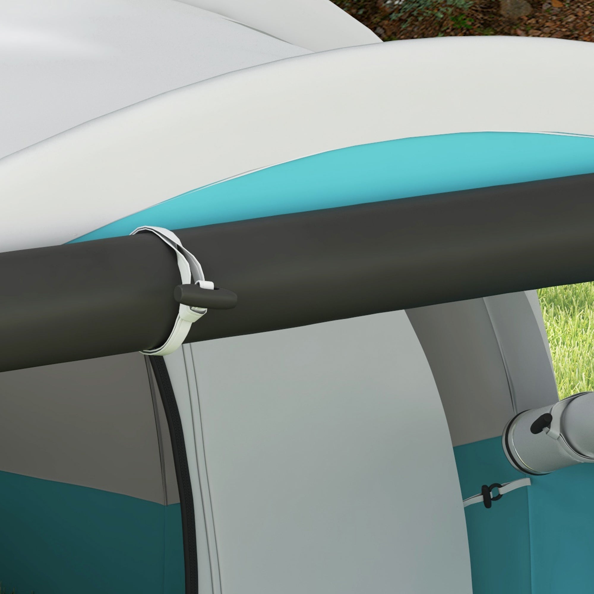 Outsunny Campingzelt für 4-5 Personen, separate Wohn- & Schlafräume, 460L x 260B x 190H cm, Blau