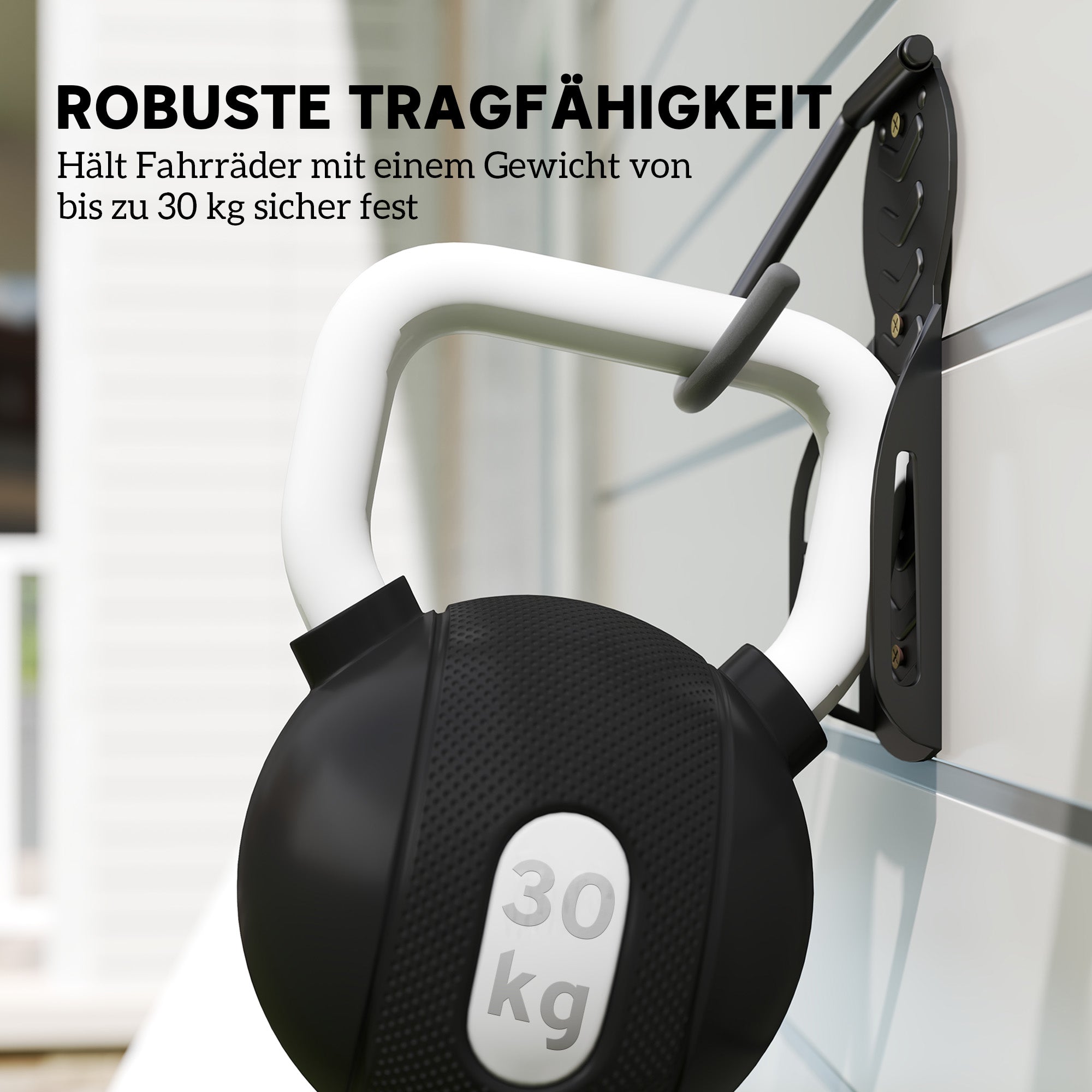 SPORTNOW 4er Set Fahrrad Wandhalterung Vertikal mit 30 kg Tragkraft klappbar für 4 Fahrräder Schwarz