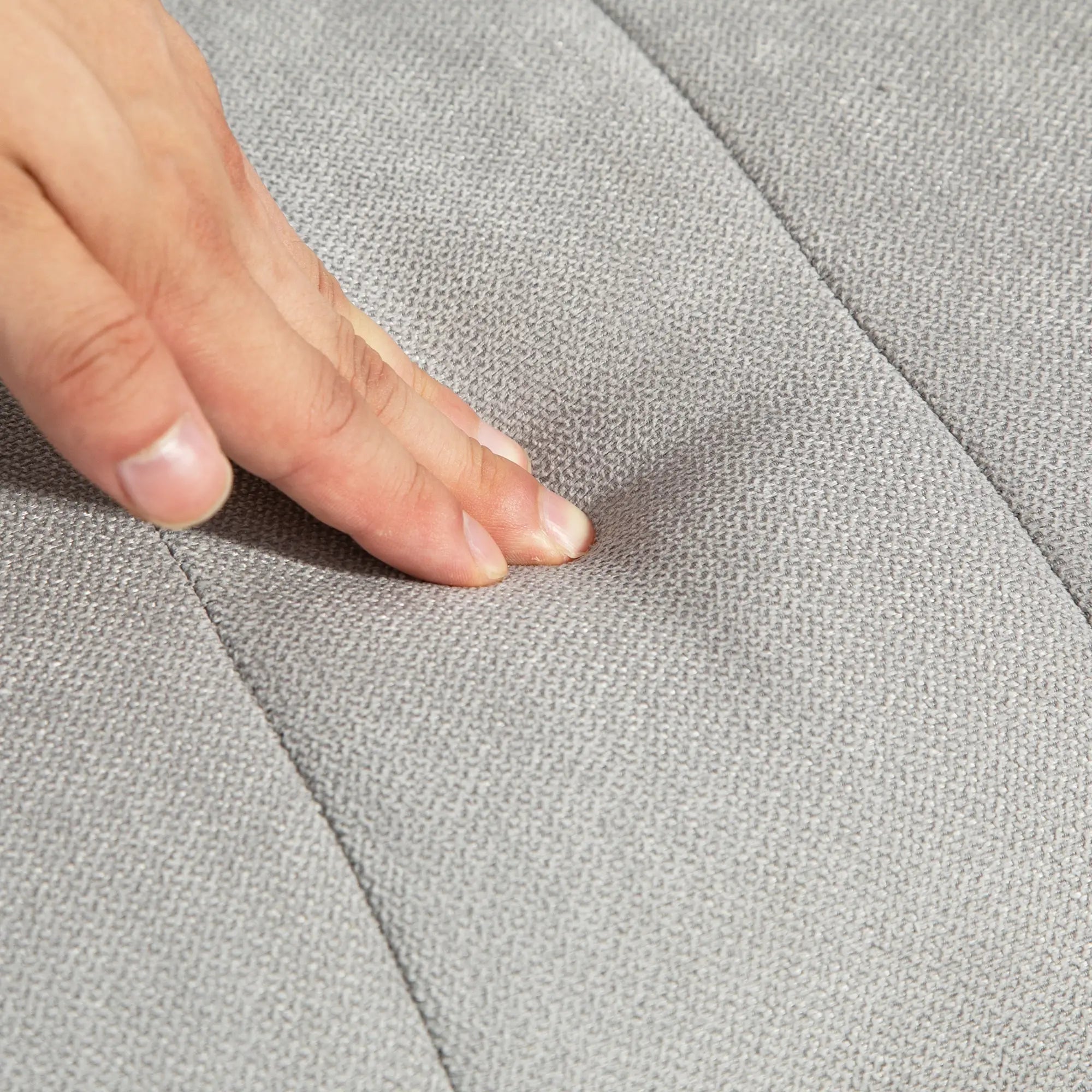 HOMCOM Schaukelstuhl mit Nierenkissen, breiter Sitz, Buchenrahmen, bis 120 kg, Grau