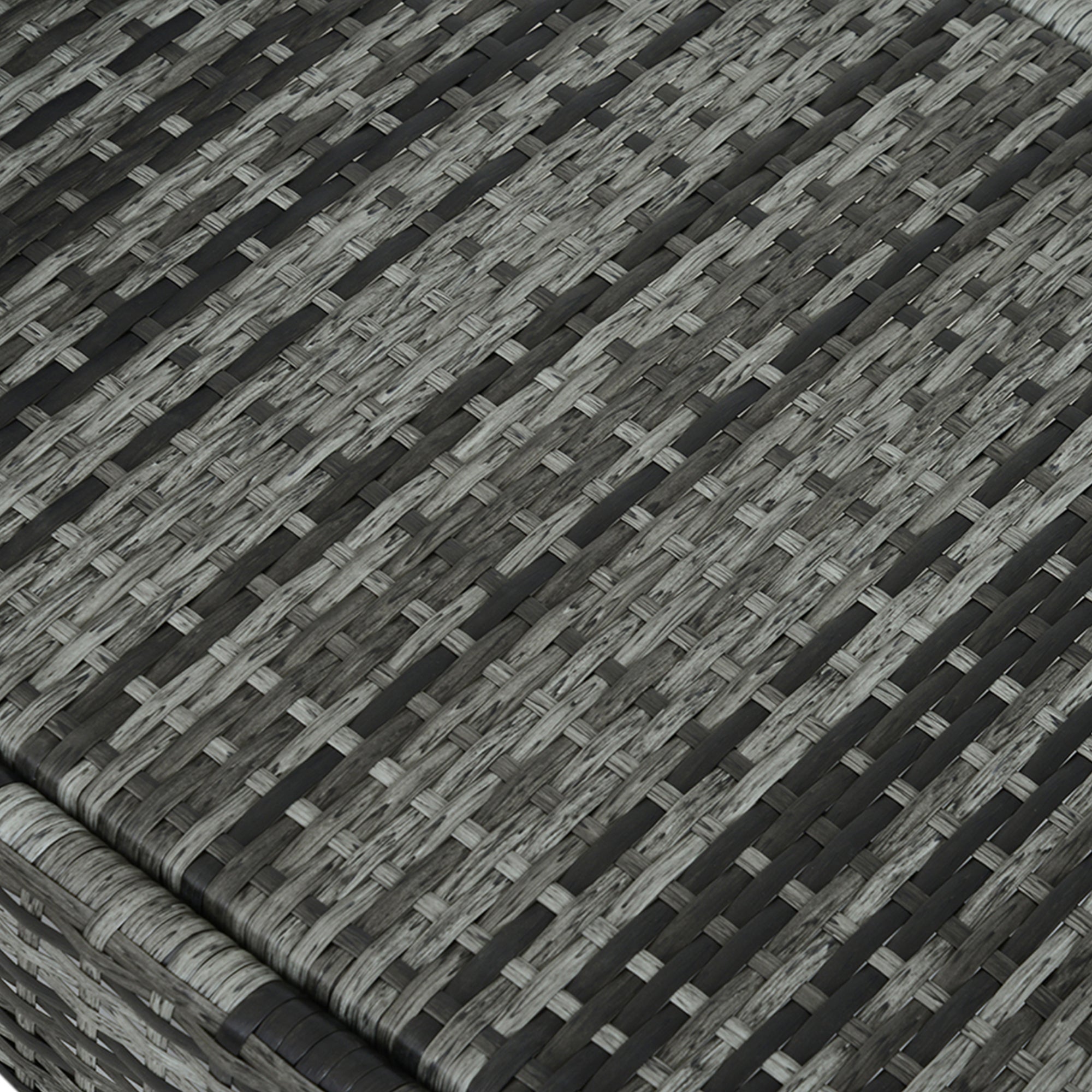 Outsunny Sonnenliege Polyrattan Gartenliege mit 5-Fach verstellbarer Rücklehne, Polsterauflage, Rollen, Kissen, 160 kg belastbar Relaxliege Liegestuhl für Garten, 200x73x30-103cm, Grau