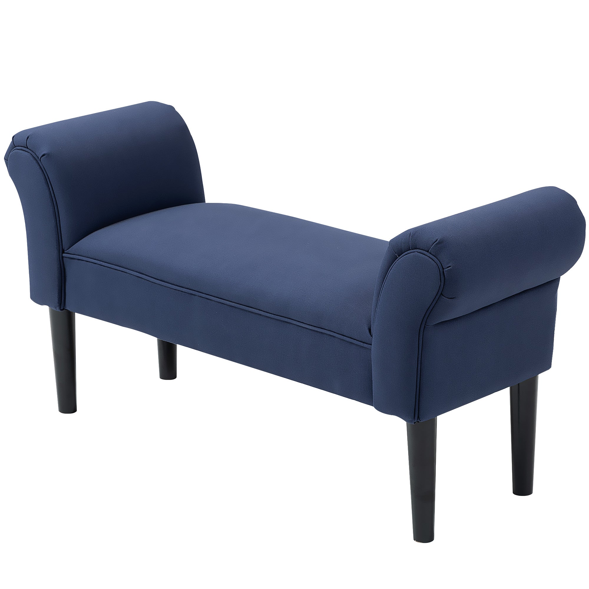 HOMCOM Gepolsterte Sitzbank für Schlafzimmer und Flur, bis 130 kg belastbar, 102 x 36 x 51 cm, Blau