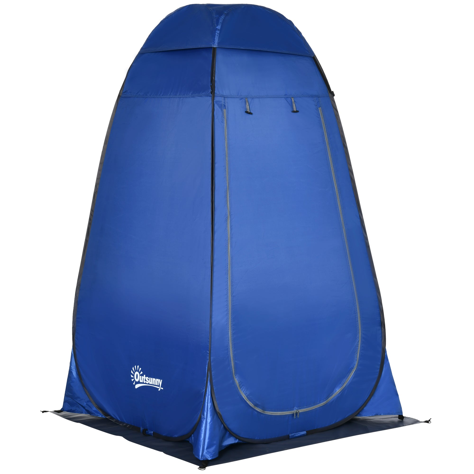 Outsunny Pop up Duschzelt Toilettenzelt Camping Umkleidezelt mit Tragetasche Mobile Outdoor Toilette Umkleidekabine Lagerzelt Dunkelblau 126 x 124 x 189 cm