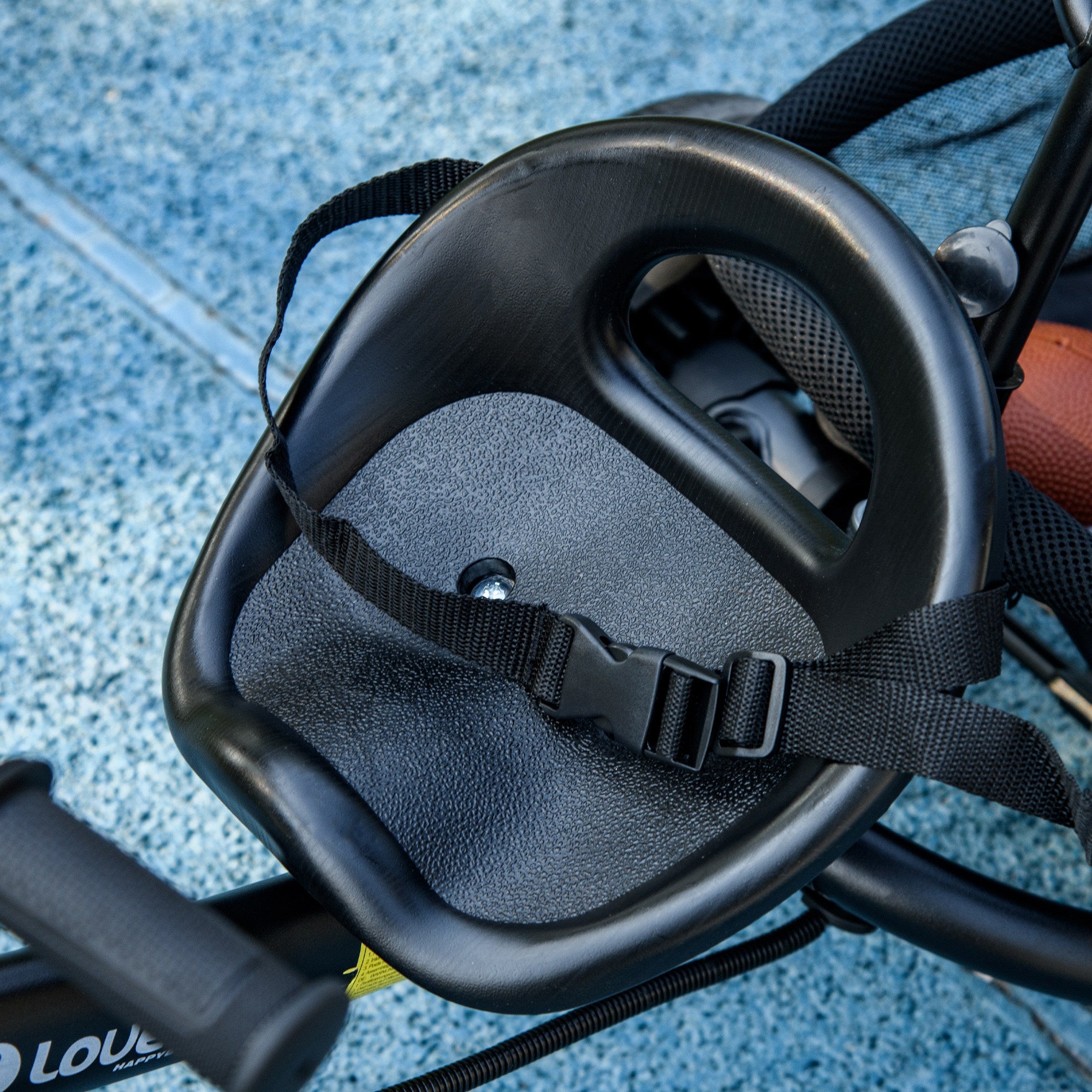 HOMCOM Kinder-Dreirad, Kinderfahrrad, Rückenkorb, Becherhalter, Sonnendach, Metall, Dunkelblau