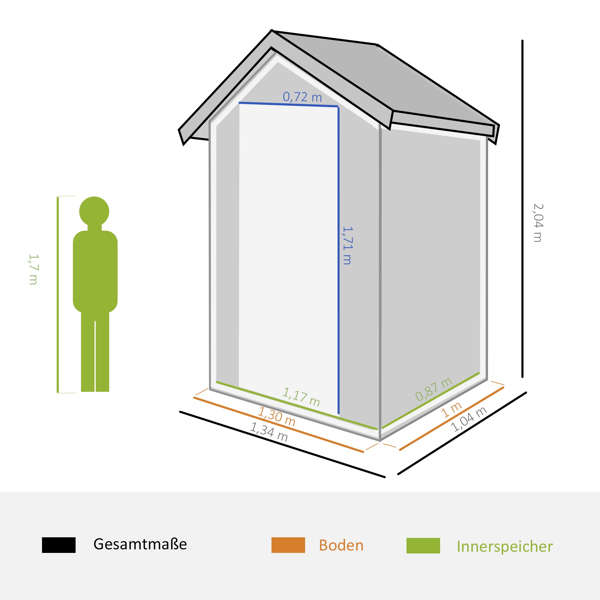 Outsunny Gerätehaus Kunststoff 1,9m² 134x104x204cm Geräteschuppen mit Satteldach Tür wetterfest Gartenhaus Outdoor Garten Schuppen Schrank für Hinterhof Außenbereich Dunkelgrau