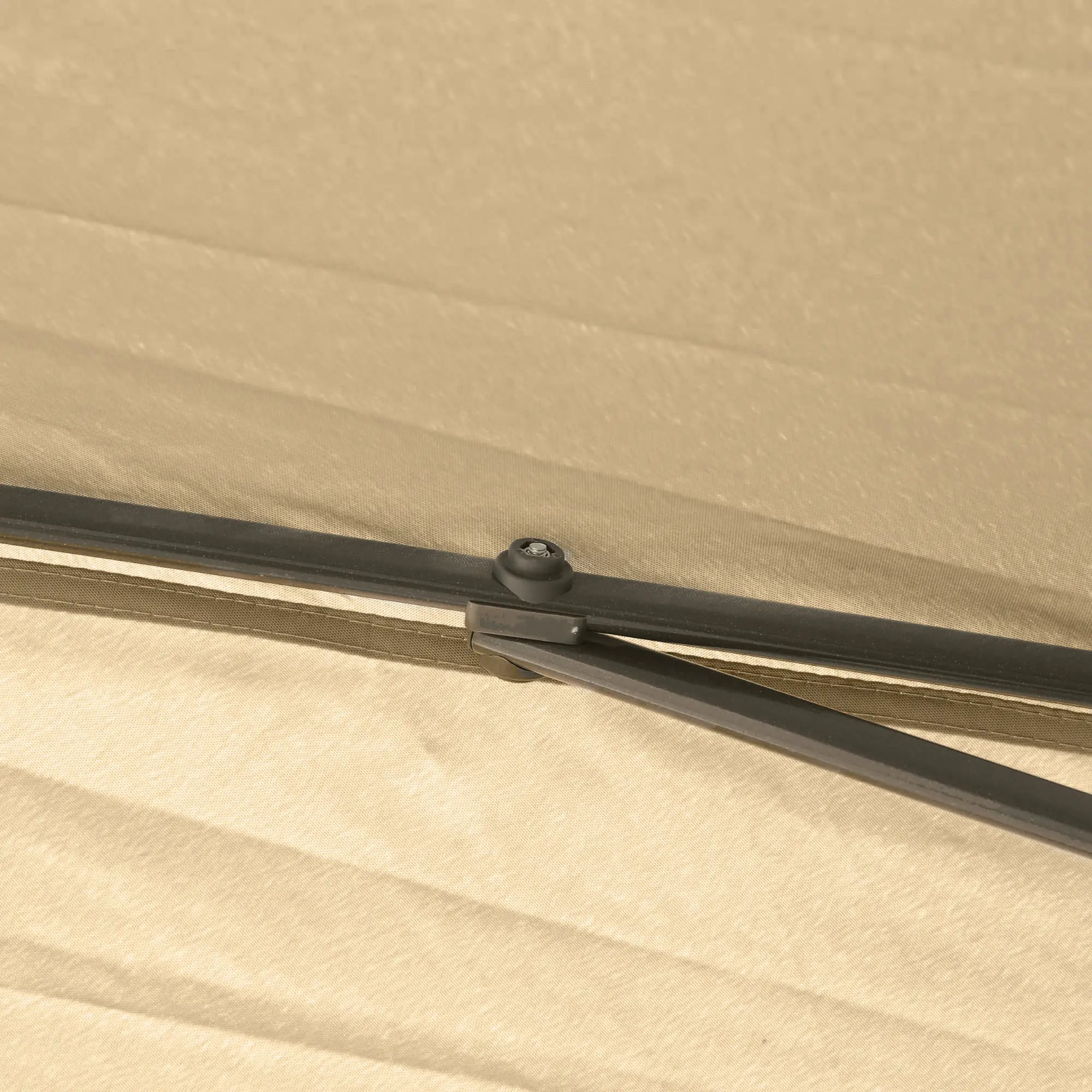 Faltpavillon 3,3x3,3?m mit Doppeldach & Seitenteilen, Beige