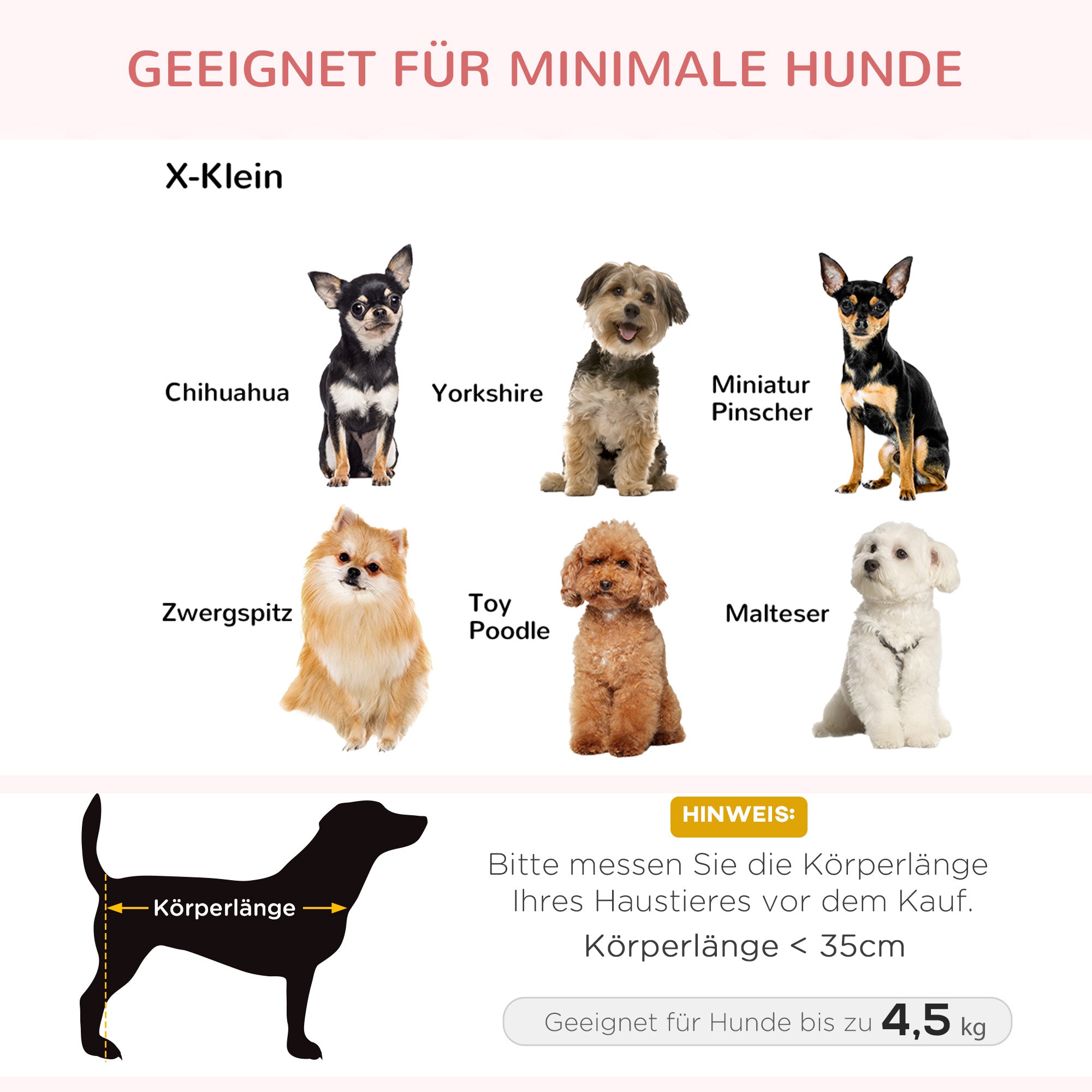 PawHut Haustiersofa Hundematte Hundebett Hundesofa Hundecouch Katzen Sofa mit Kissen Rückentasche Plüsch Schaumstoff Kiefernholz Rosa 70 x 47 x 30 cm