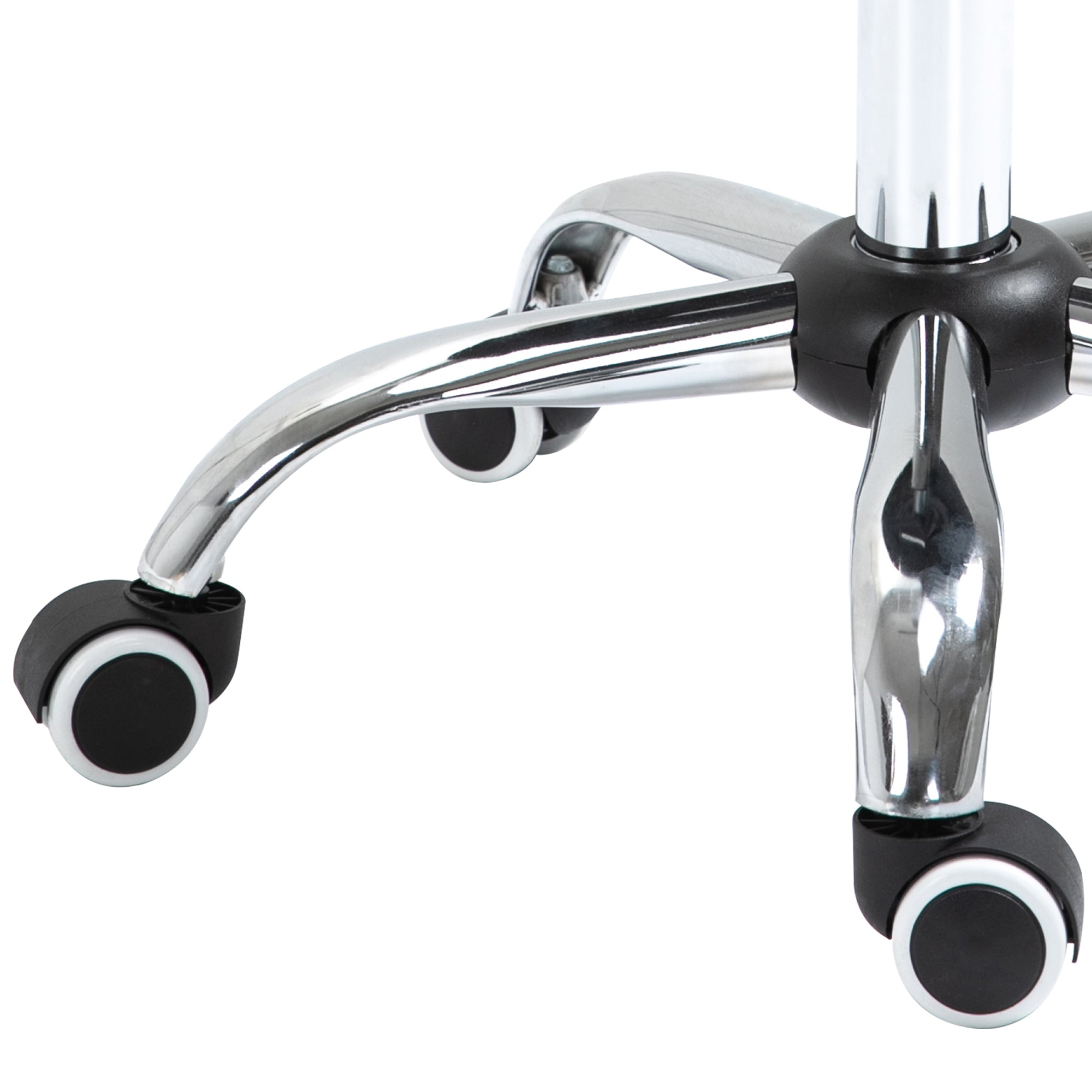 HOMCOM Sattelhocker Arbeitshocker Drehstuhl Drehhocker Rollhocker Kosmetikhocker gepolstert höhenverstellbar (Schwarz)