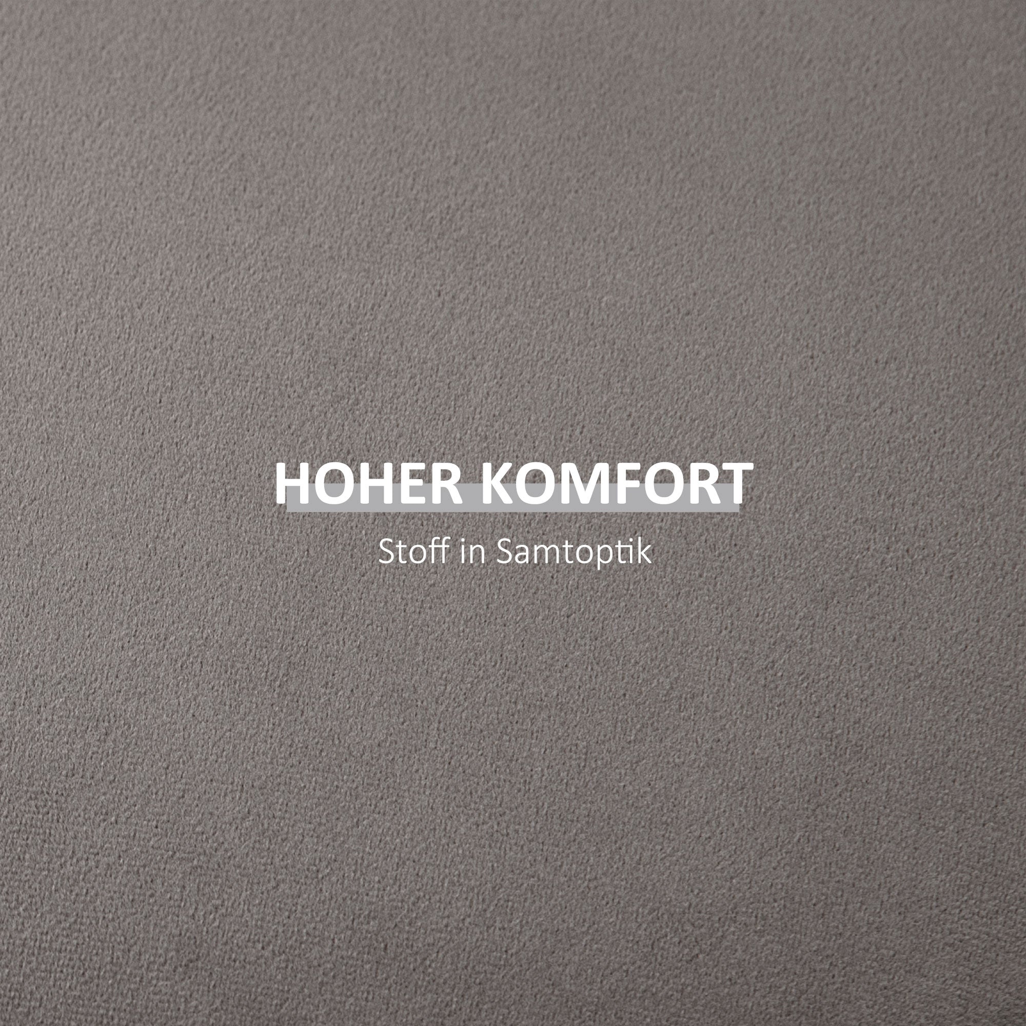 HOMCOM 2-in-1 Hocker in Samtoptik inklusive Stauraum und abnehmbaren Deckel Φ44 cm x 47,5 cm Grau