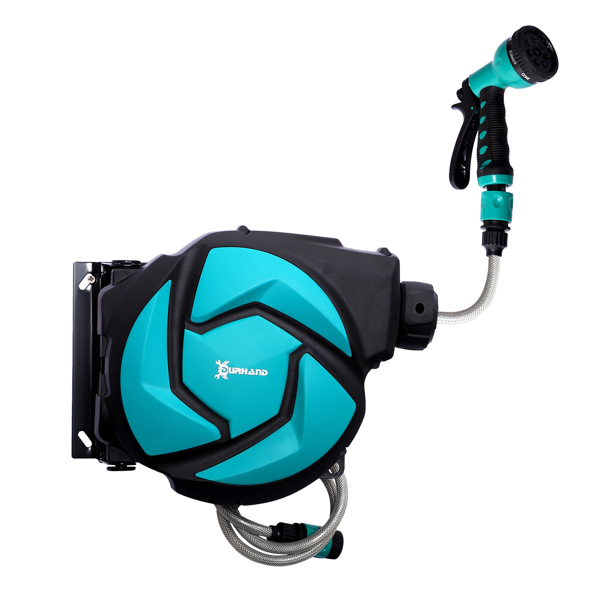 Durhand Gartenschlauchtrommel 10?m mit Multibrause & Frostschutz