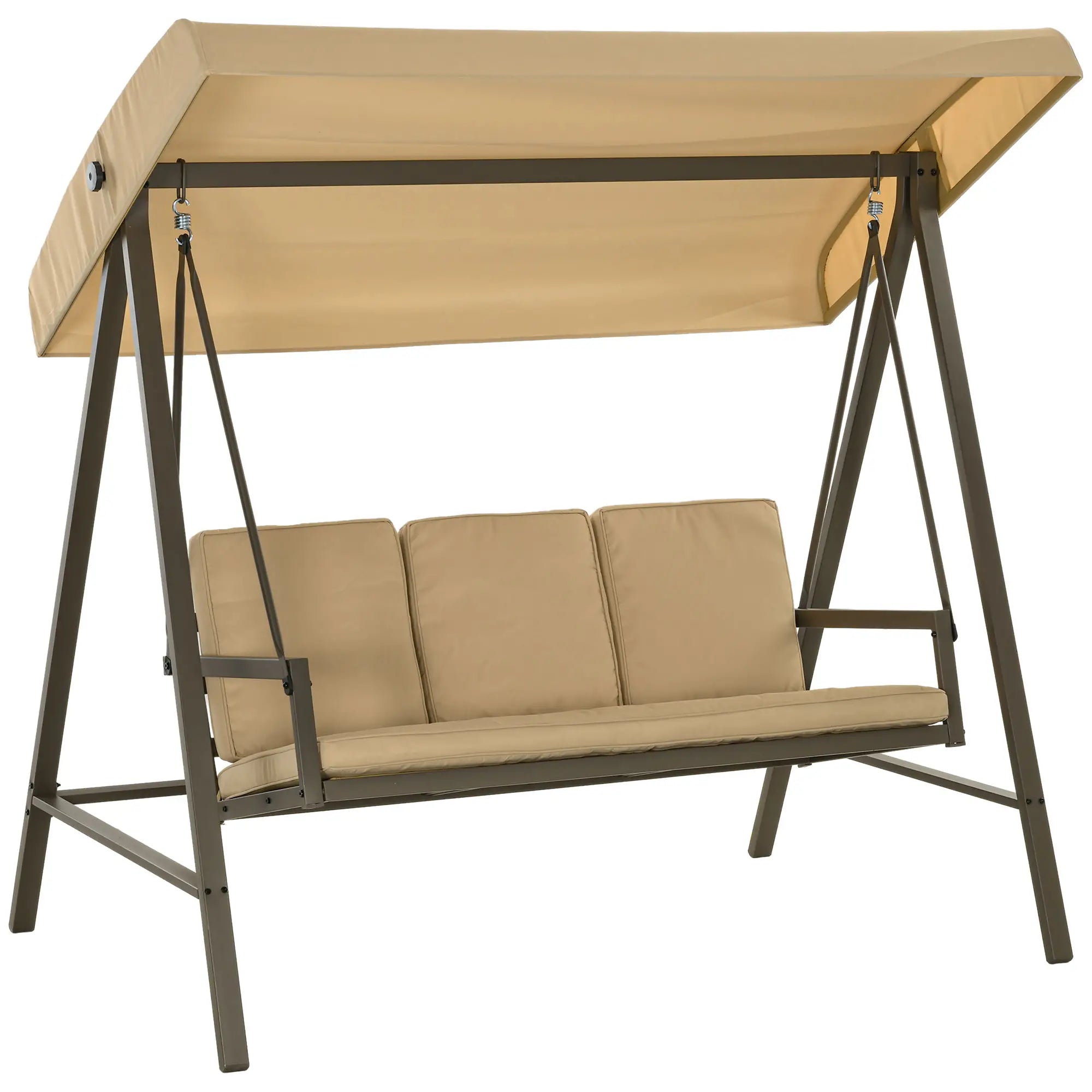Outsunny 3-Sitzer Hollywoodschaukel Beige