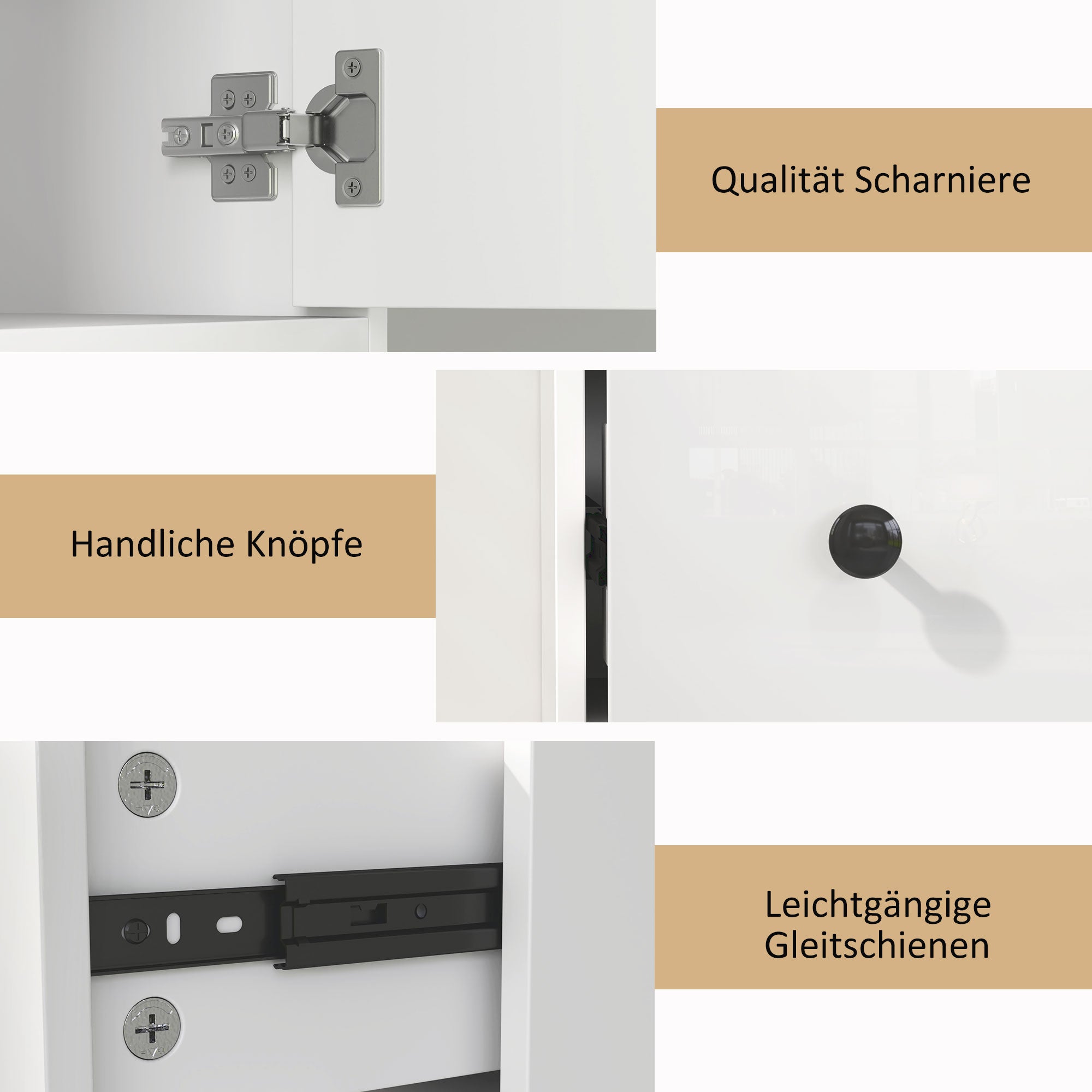 HOMCOM Badezimmerschrank, hoch und schlank, offene und geschlossene Bereiche, Weiß