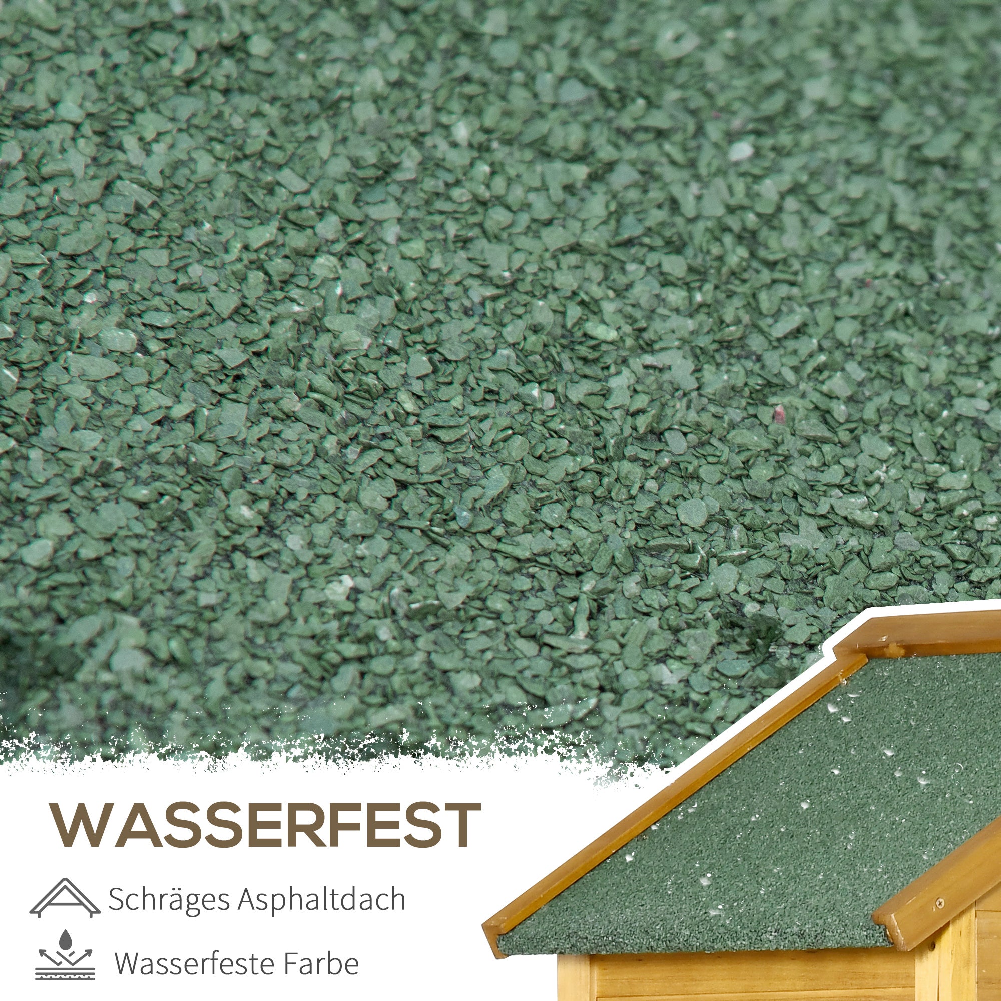 Outsunny Geräteschrank, Gartenschuppen, 2 Regale, 2 Türen, wetterfest, Naturholz, 79 x 49 x 190cm