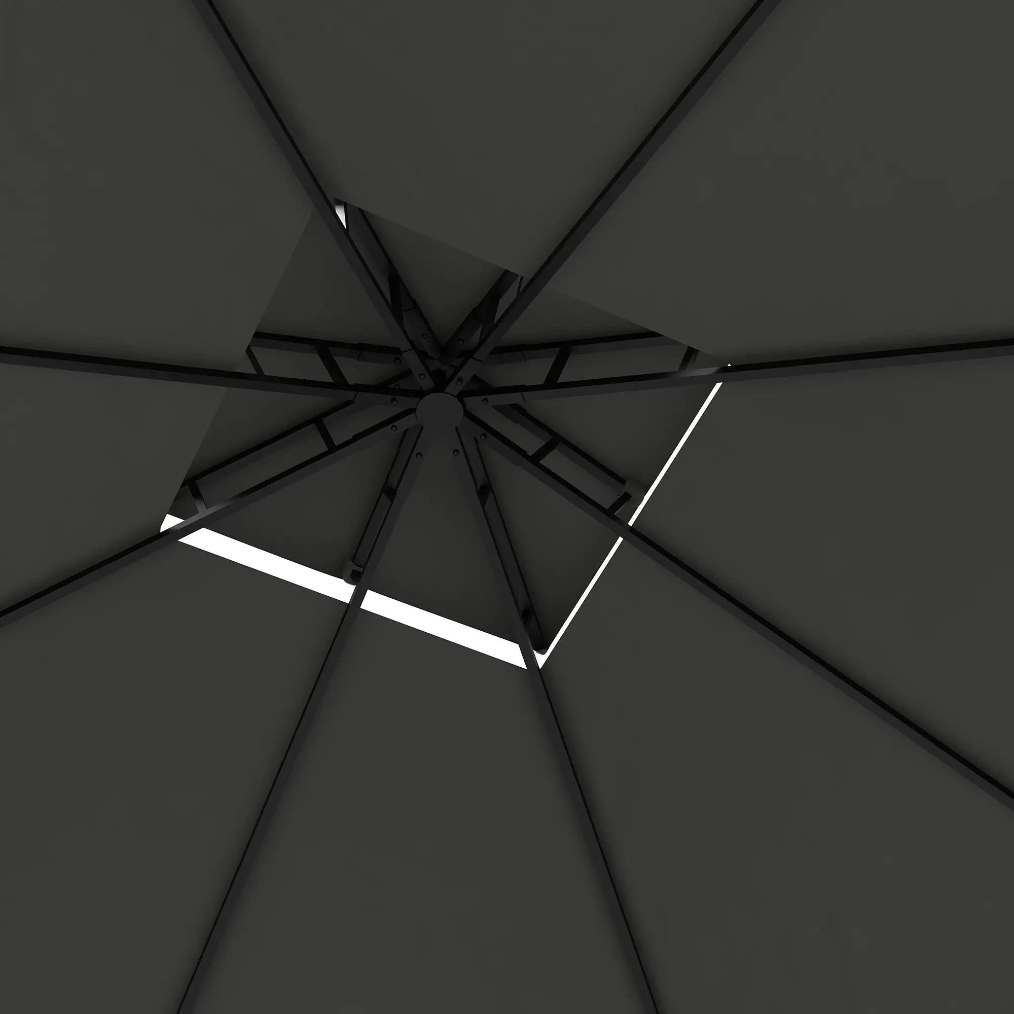 Wetterfester Pavillon 3x3?m mit Seitenwand, Dunkelgrau