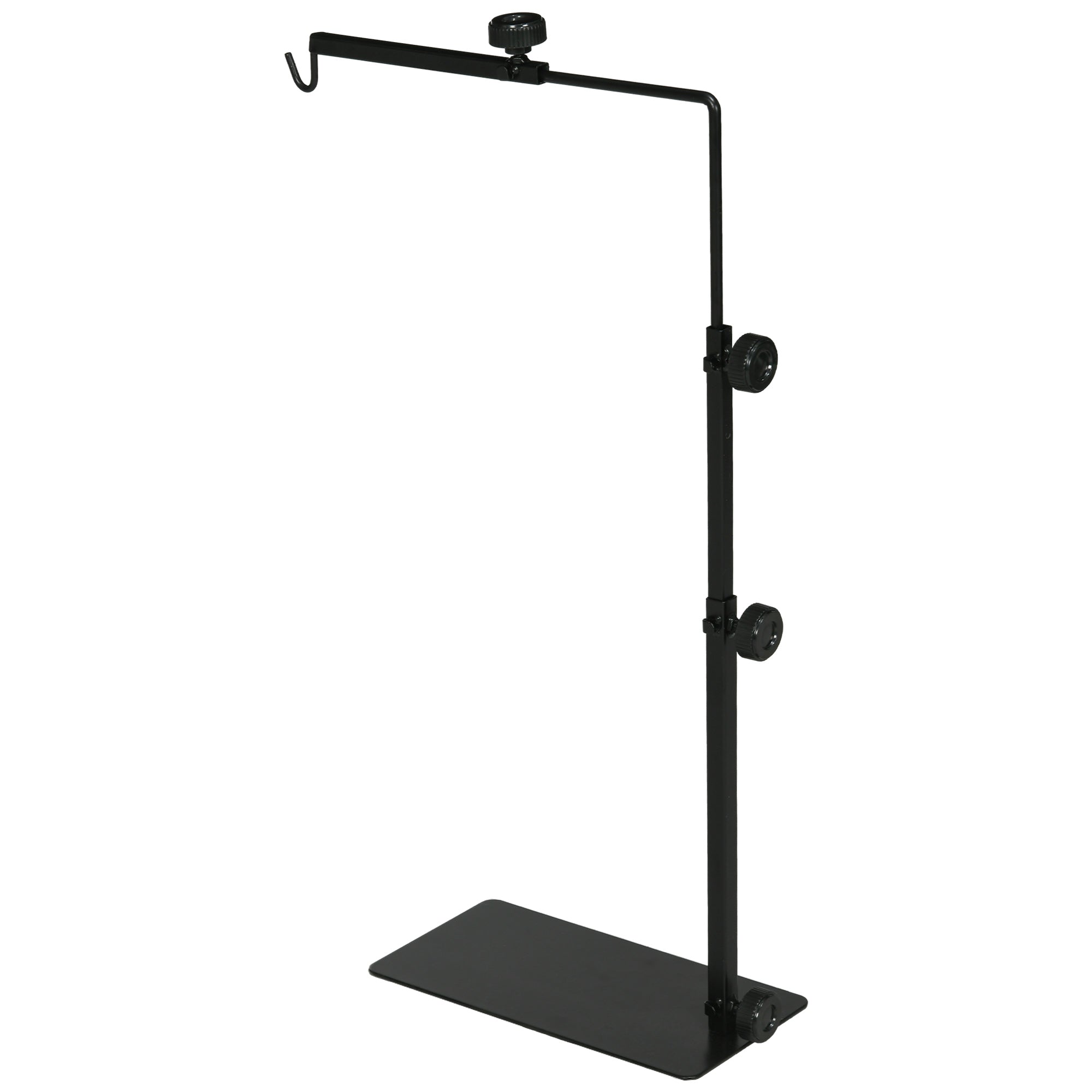PawHut Wärmelampenständer für Terrarrien, höhenverstellbar, 40x15x95cm, Schwarz