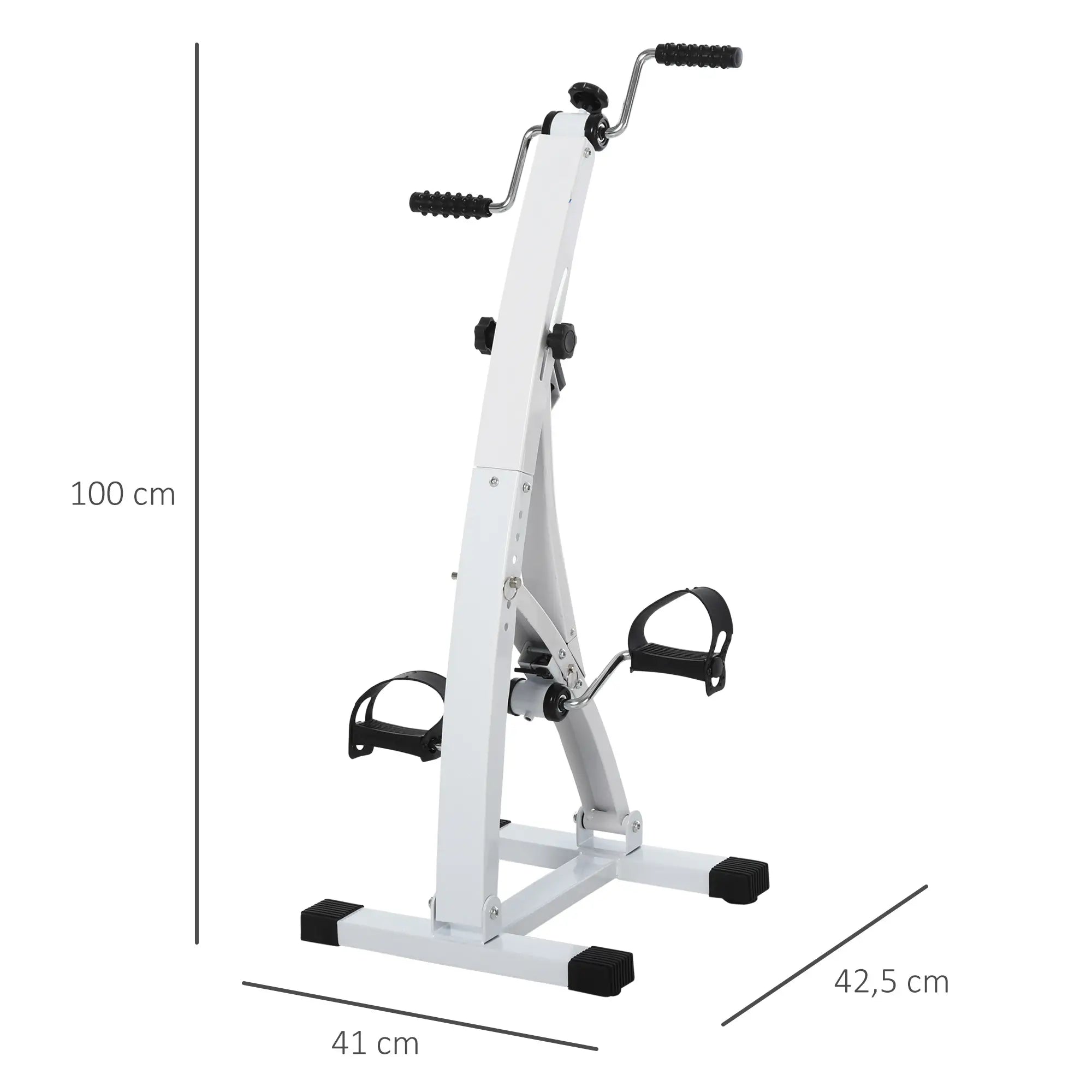 HOMCOM Bewegungstrainer Heimtrainer für Senioren LCD-Display Weiß