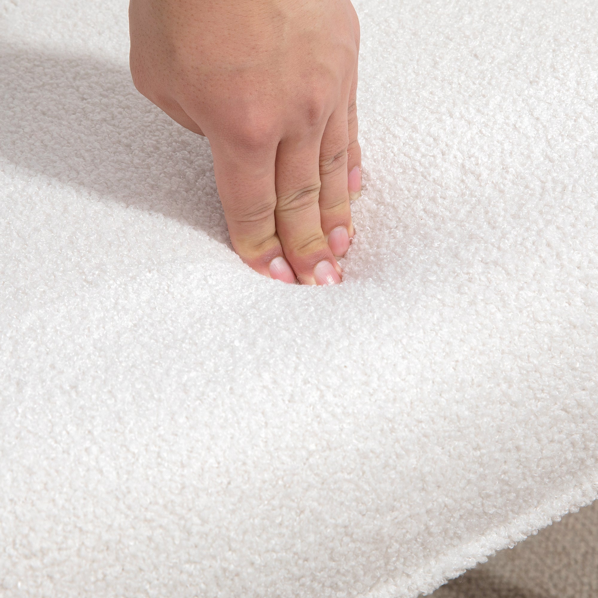 HOMCOM Polsterstuhl, modernes Design, 71x77x102cm, Cremeweiß