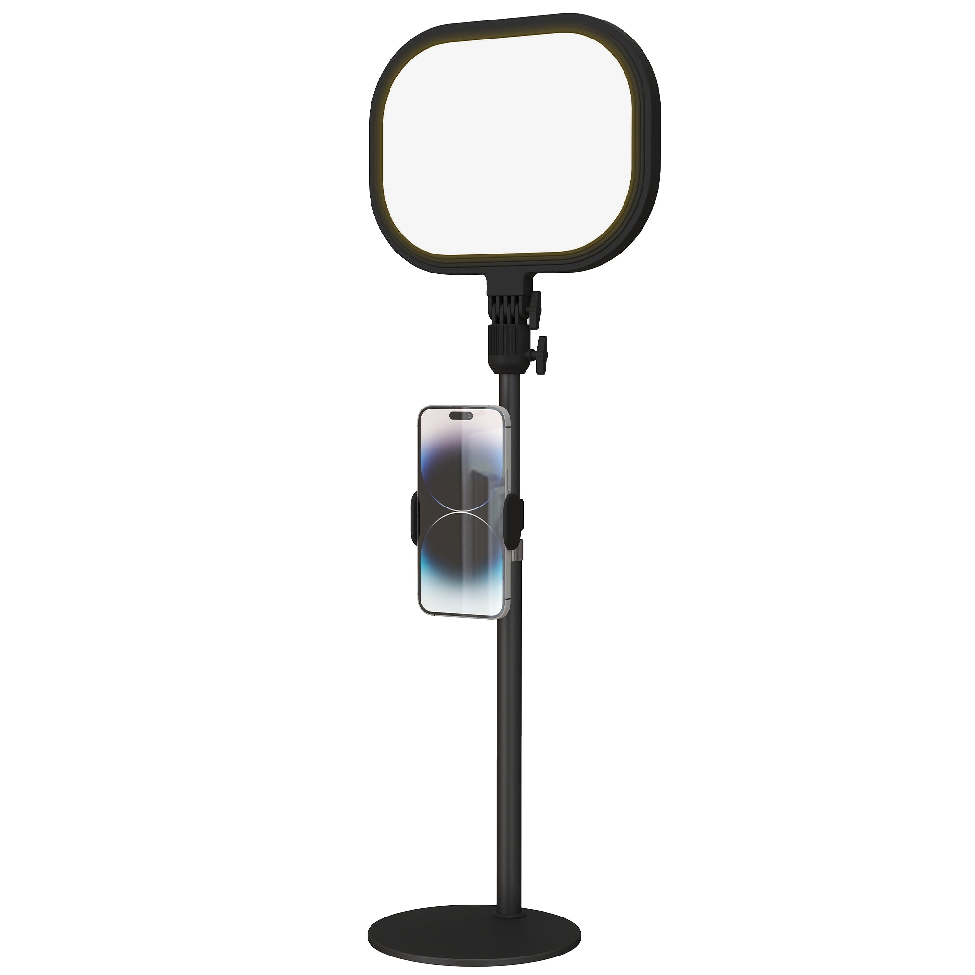HOMCOM LED-Nachttischlampe, 10 Dimmstufen, 5 Farben, Speicherfunktion, Metall, Schwarz
