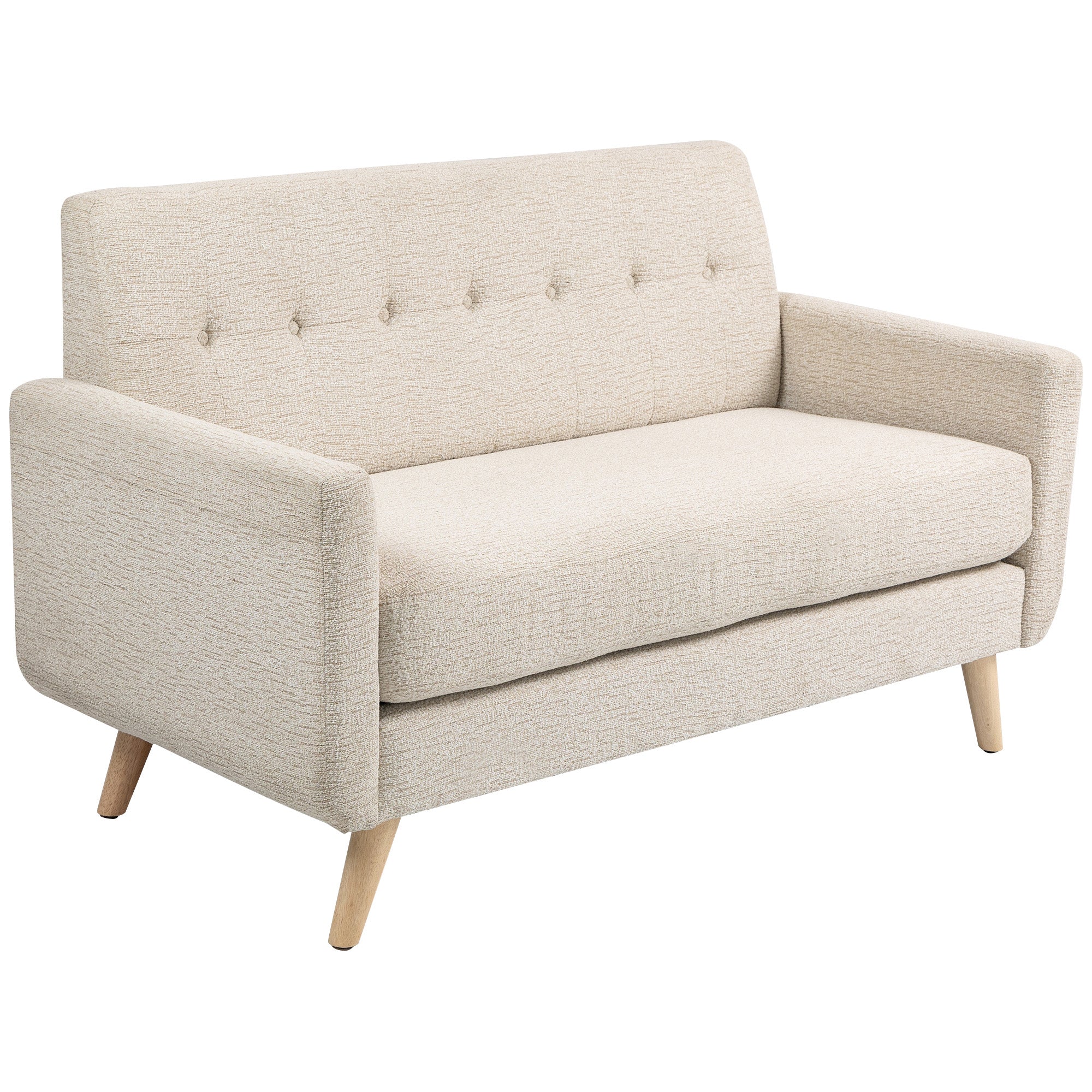 HOMCOM Zweisitzer-Sofa, komfortabel, 134x71x82 cm, Beige
