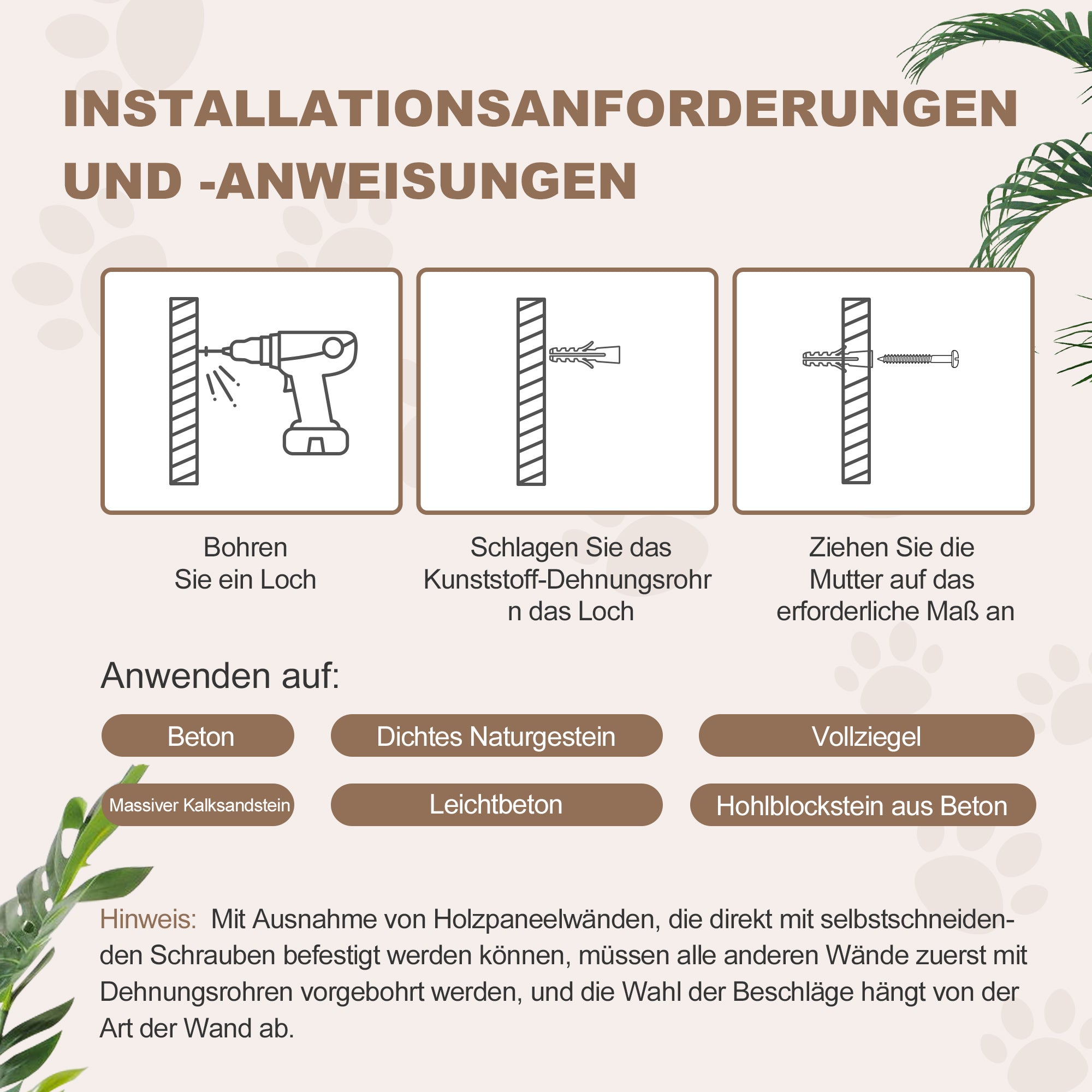 PawHut Katzen Kletterwand, inkl. Katzenhaus, Leitern, Spielball, platzsparend, Hellgrau