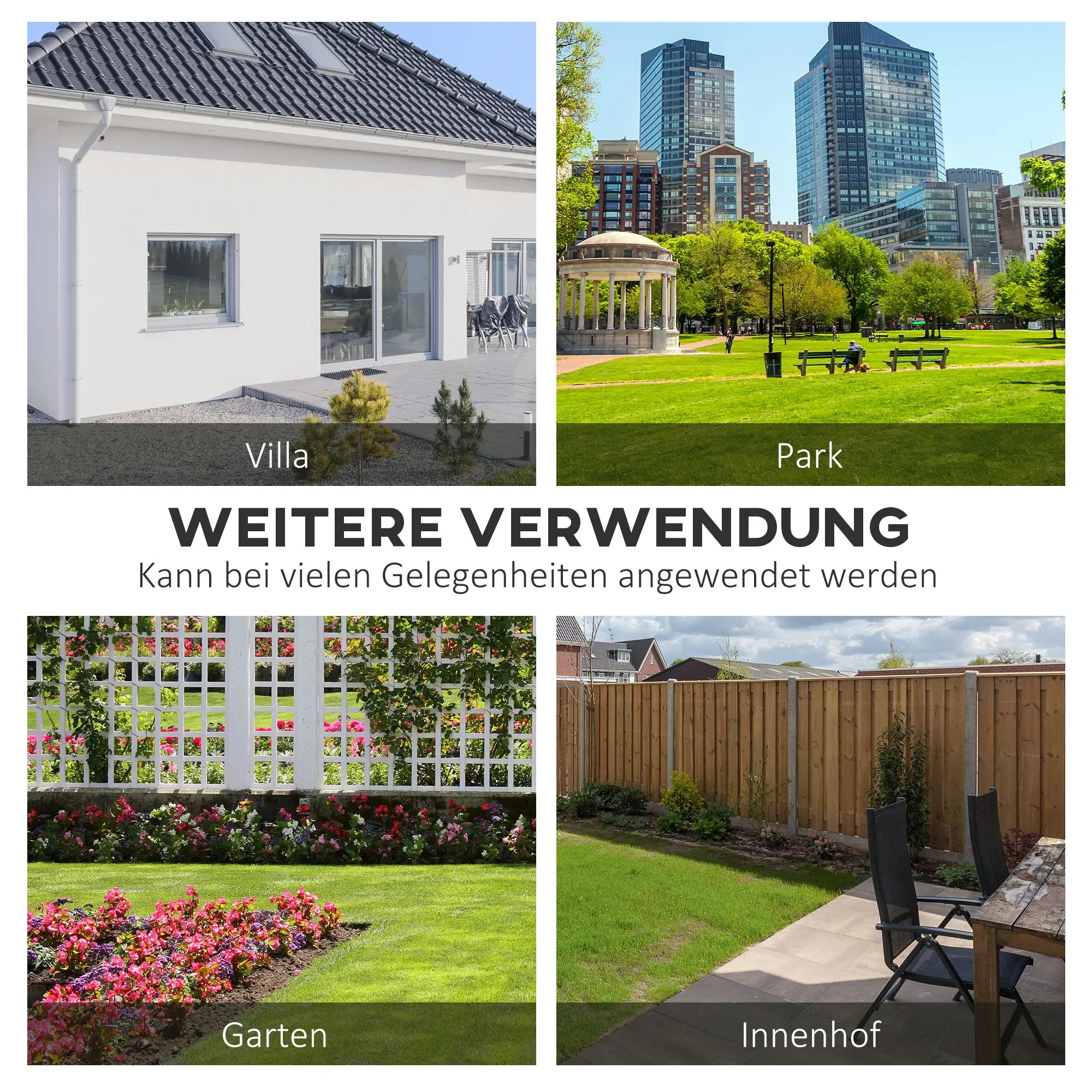 Outsunny Gartenbank im Vintage-Design, 2 Sitzer, wetterbeständig, mit Mosaiksteinen, 121 cm x 52 cm x 93 cm, Mehrfarbig