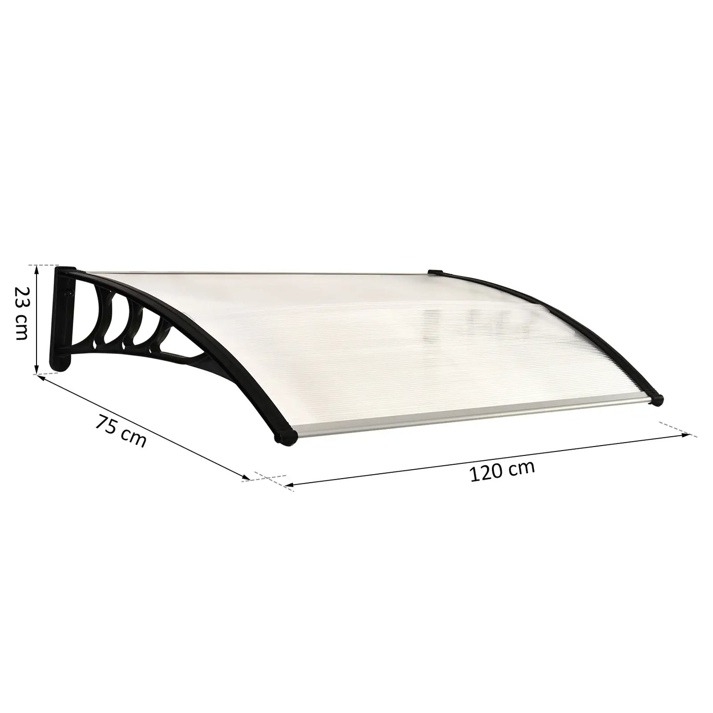 Outsunny Vordach Haustür Überdachung UV-beständig Polycarbonat