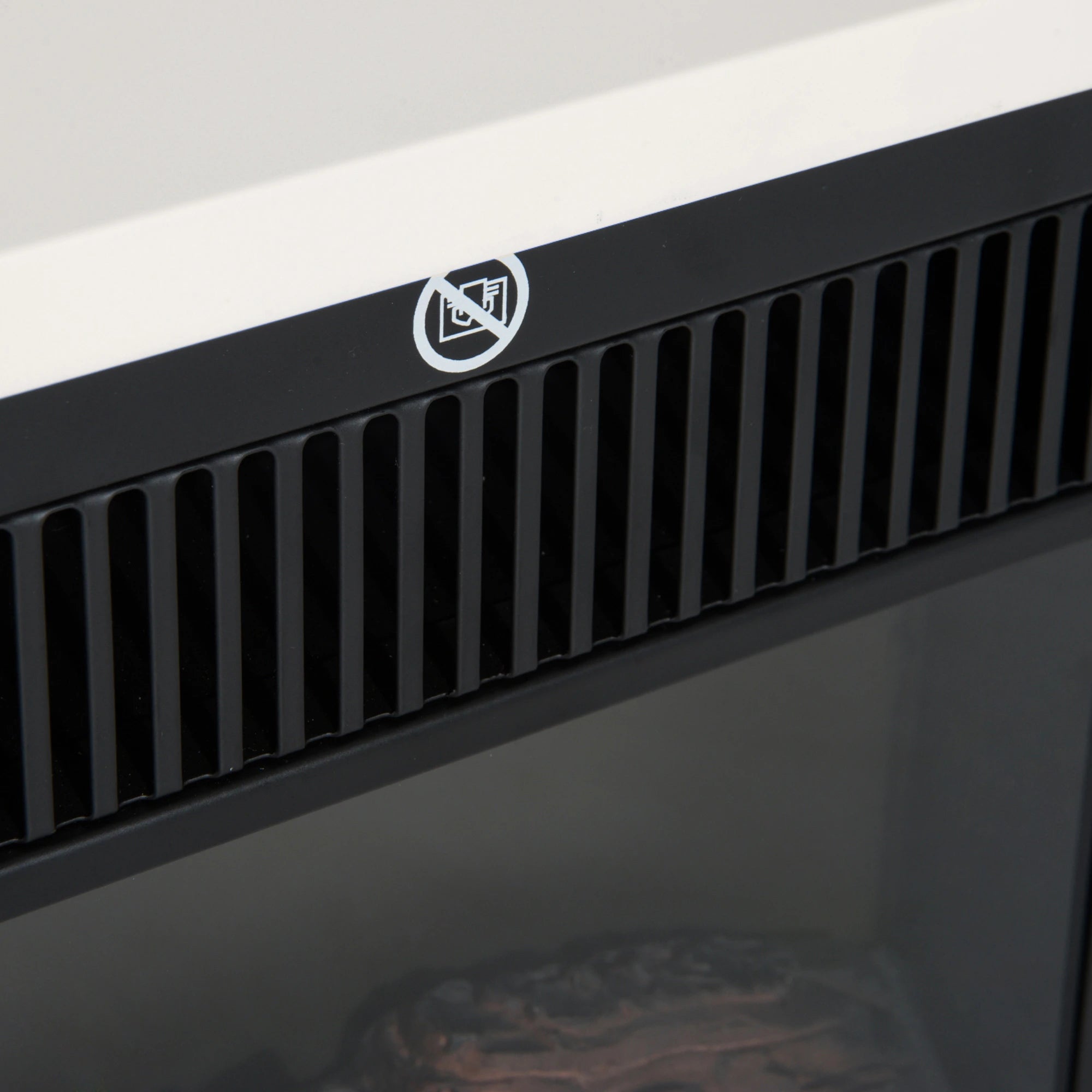 HOMCOM Elektrokamin Standkamin Flammeneffekt Heizlüfter Weiß