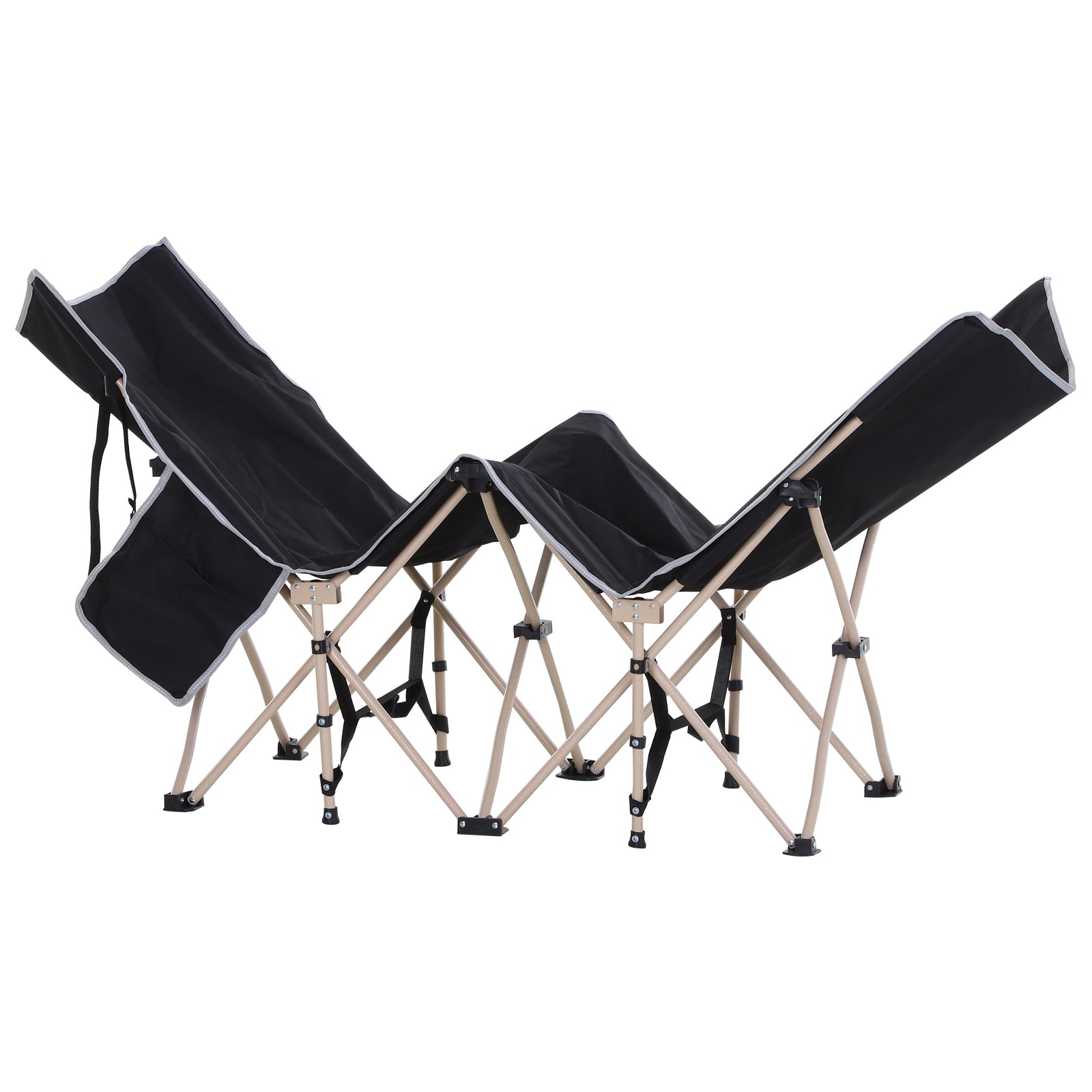 Outsunny Feldbett, Campingbett, klappbar, wetterbeständig, ink. Tragetasche, 190 x 68 x 52 cm, Schwarz