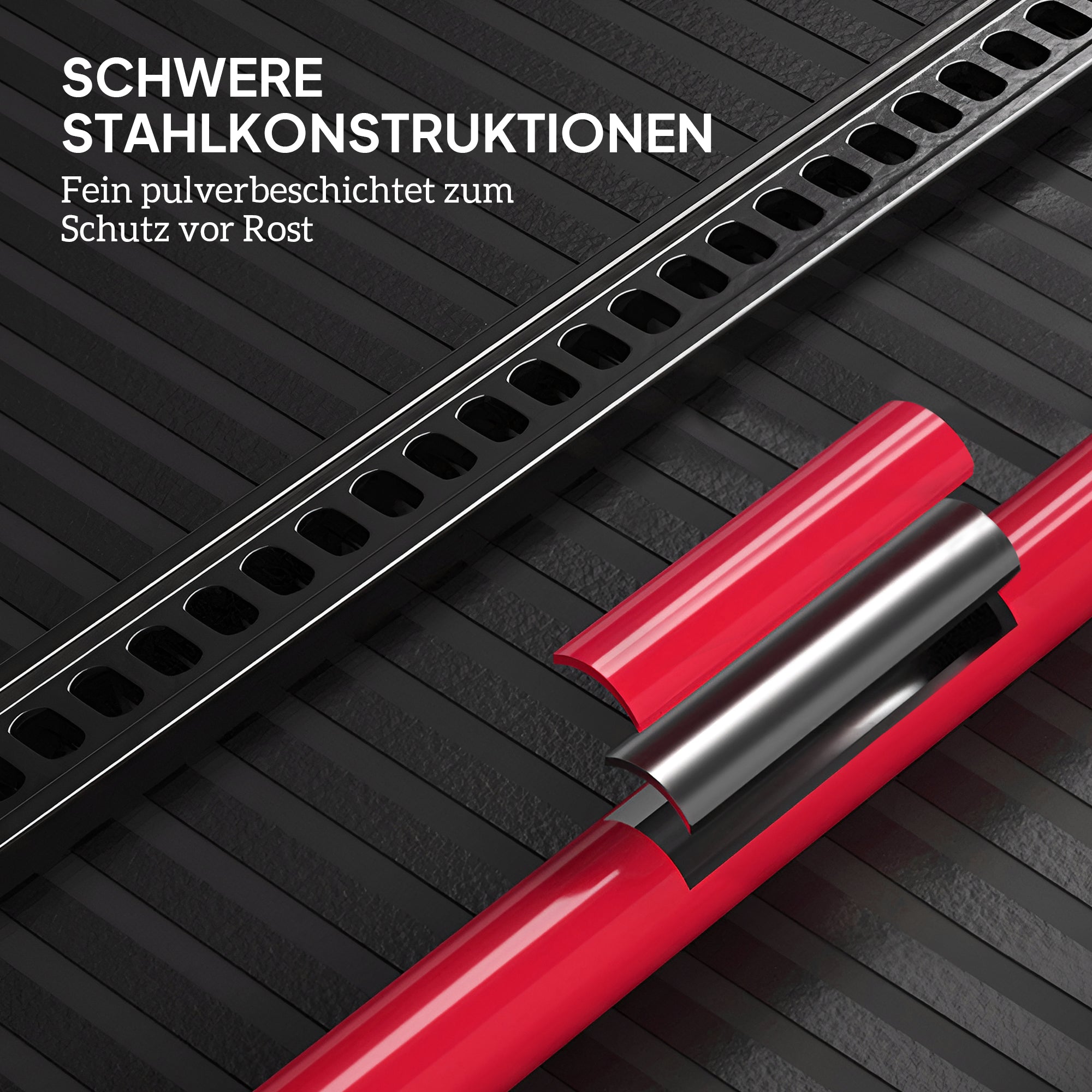 HOMCOM Farm Jack Wagenheber 135 cm 3000 kg Tragkraft Offroad Stockwinde aus Stahl Rot+Schwarz