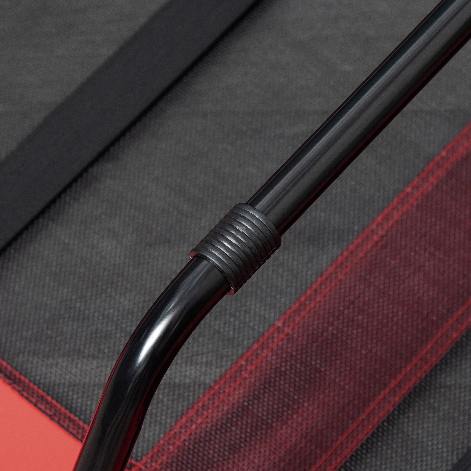 PawHut Hundebett, faltbar, Outdoor-Hundebett, erhöhter Stand, 122 cm x 92 cm x 23 cm, Rot + Schwarz