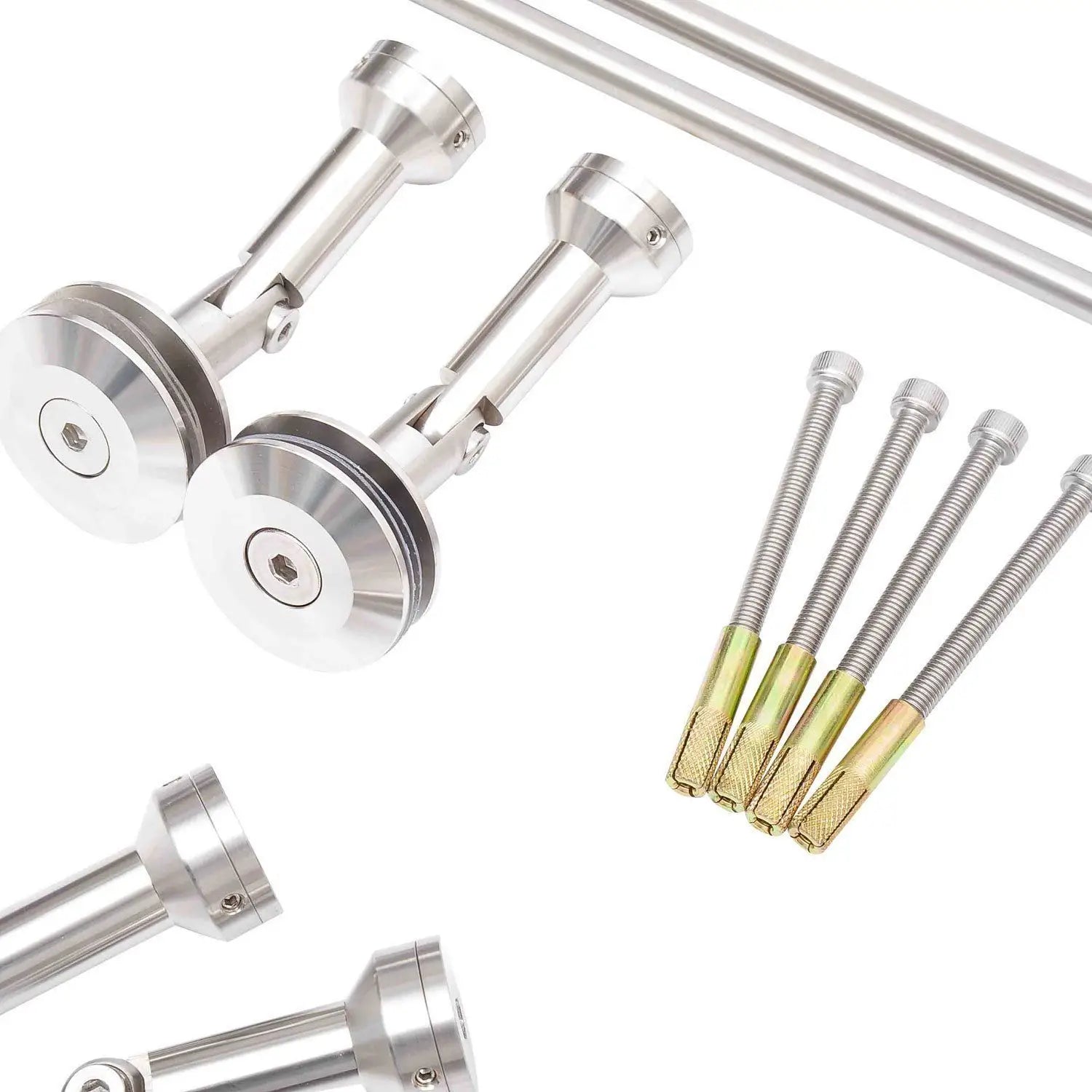 HOMCOM Vordach Glasvordach Türvordach, Gehärtetem Glas, 304 Edelstahl Klarglas 150 x 90 cm