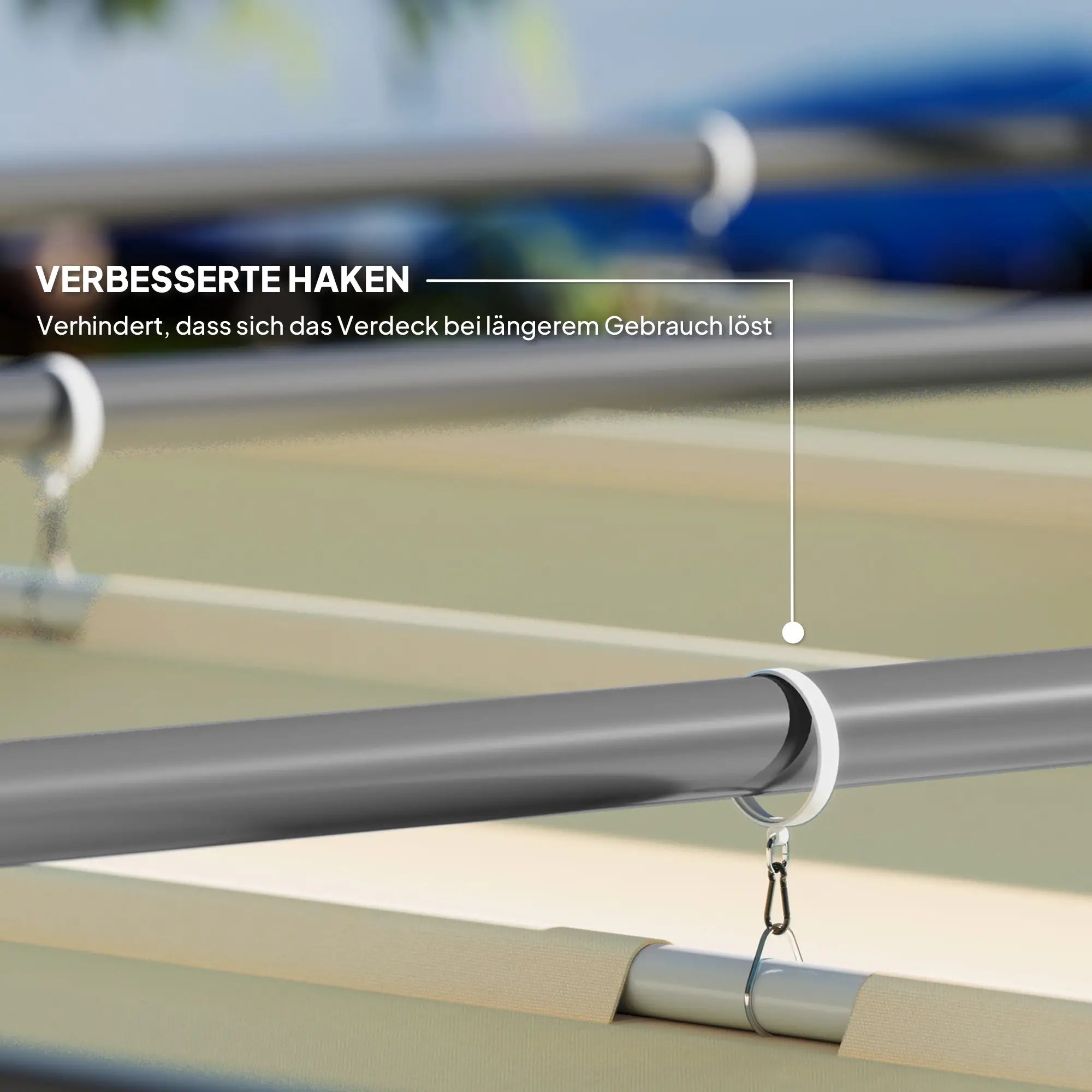 Outsunny Pergola 3x3?m Beige mit Schiebedach