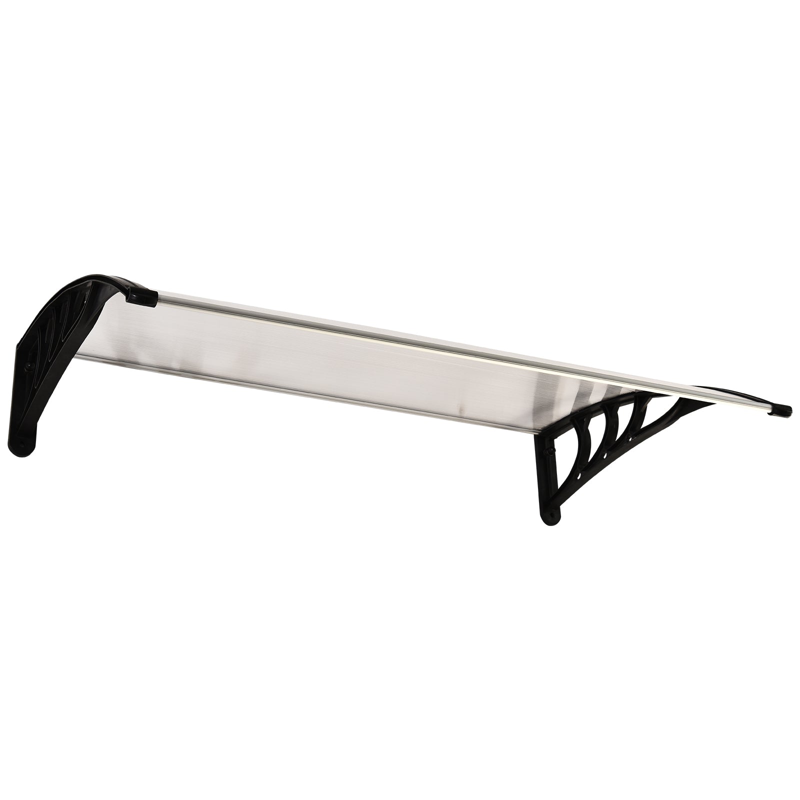 Outsunny Vordach Haustürvordach 75 x 100 cm Pultvordach Überdachung Polycarbonat Weiß