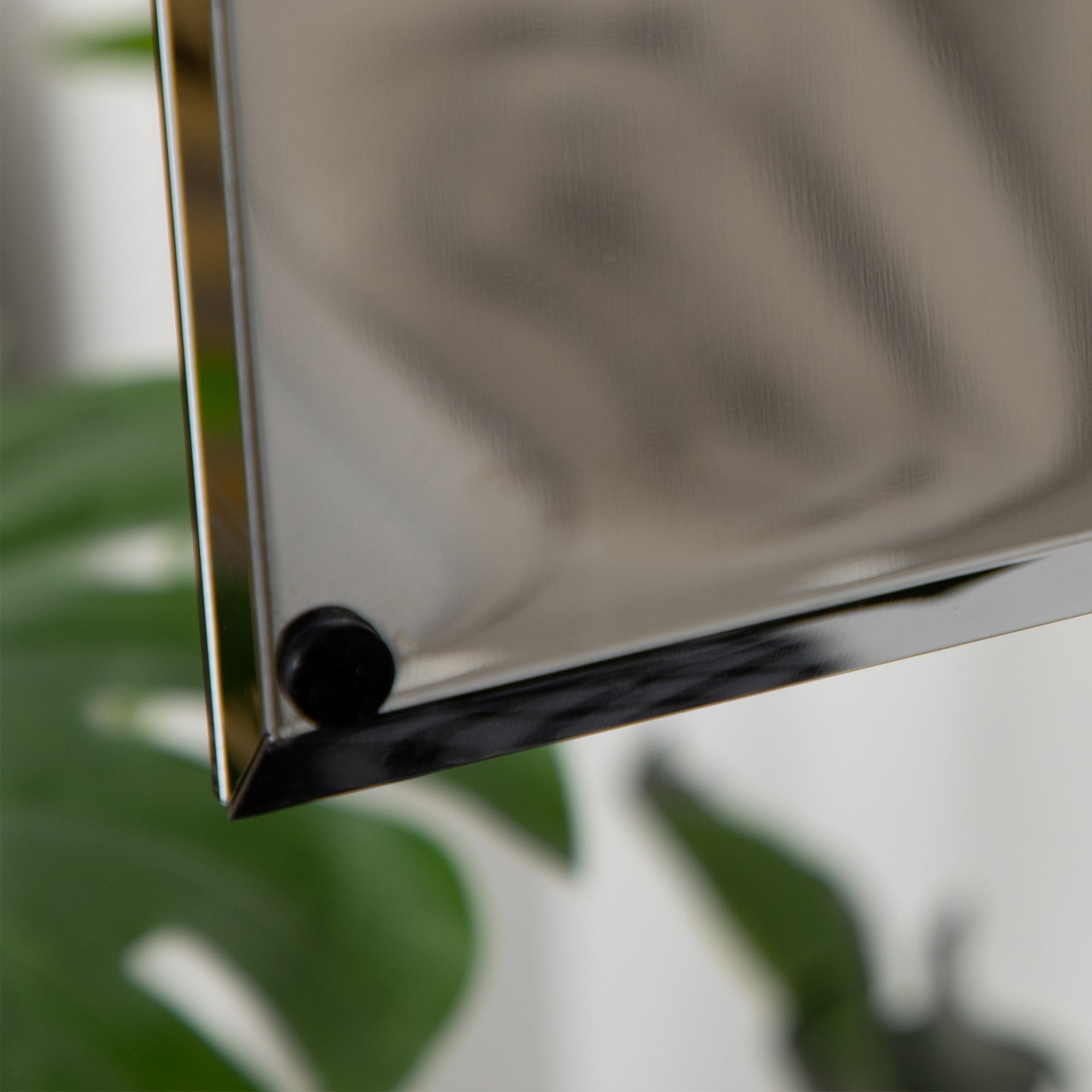 kleankin Spiegelschrank, Badschrank, 3 Regalfächer, rostfreier Metallrahmen, 39x12x60cm, Silber