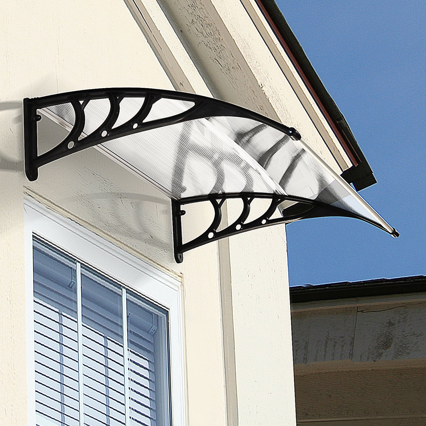 Outsunny Vordach Türvordach UV-beständig Polycarbonat