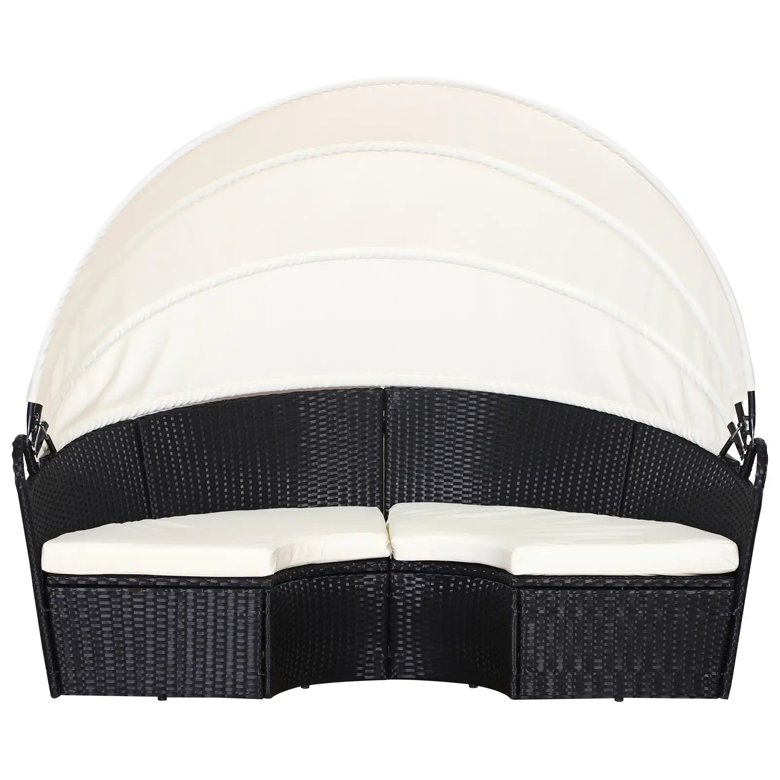 Outsunny Gartenmöbel-Set mit Baldachin 4-tlg. Rattan Lounge