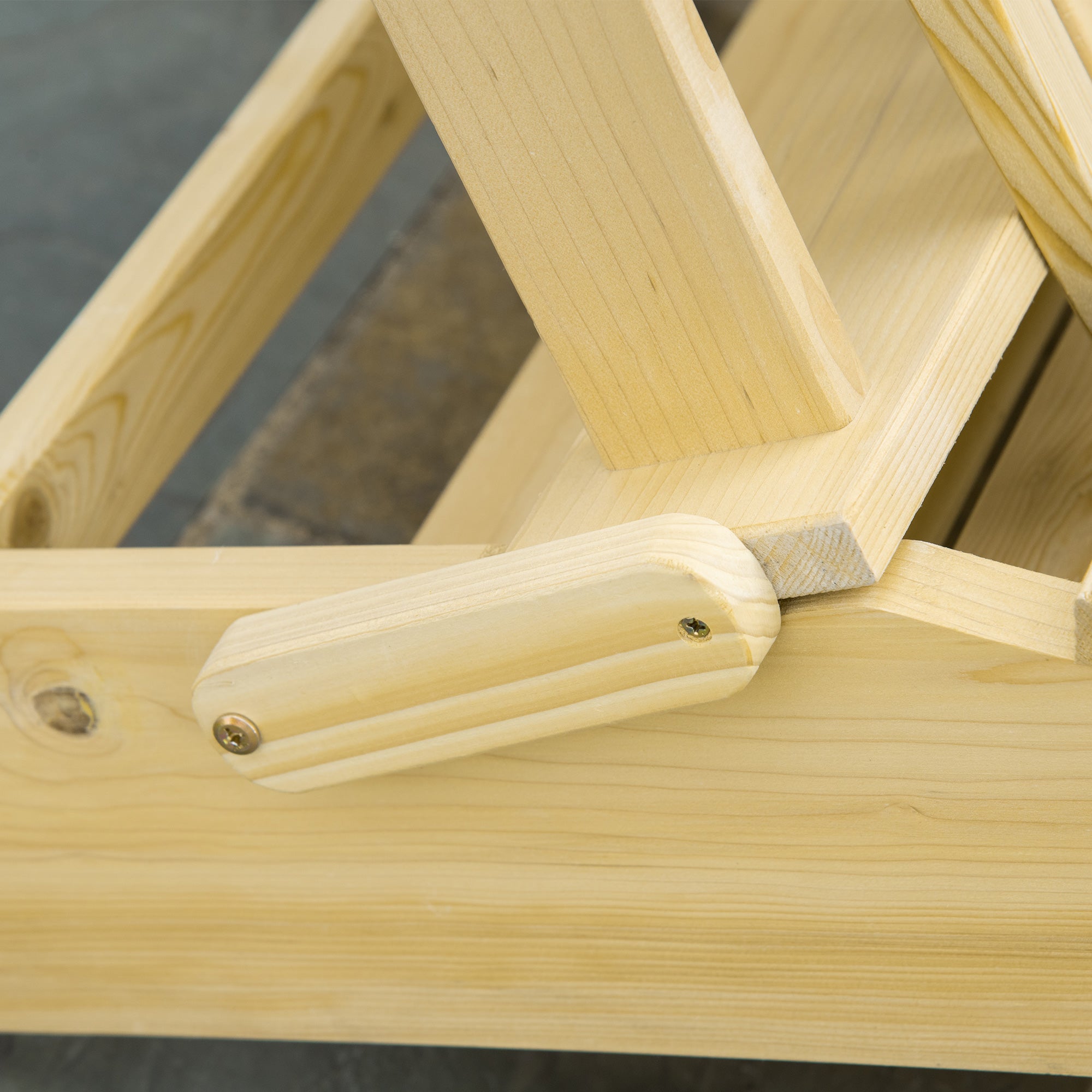 Outsunny Adirondack Stuhl Klappbar Adirondack Chair aus Holz Outdoor Gartenstuhl mit Fußstütze Hoher Rücken- und Armlehnen Balkonstuhl Gartensessel für Garten, Balkon 78 x 140 x 94cm Natur