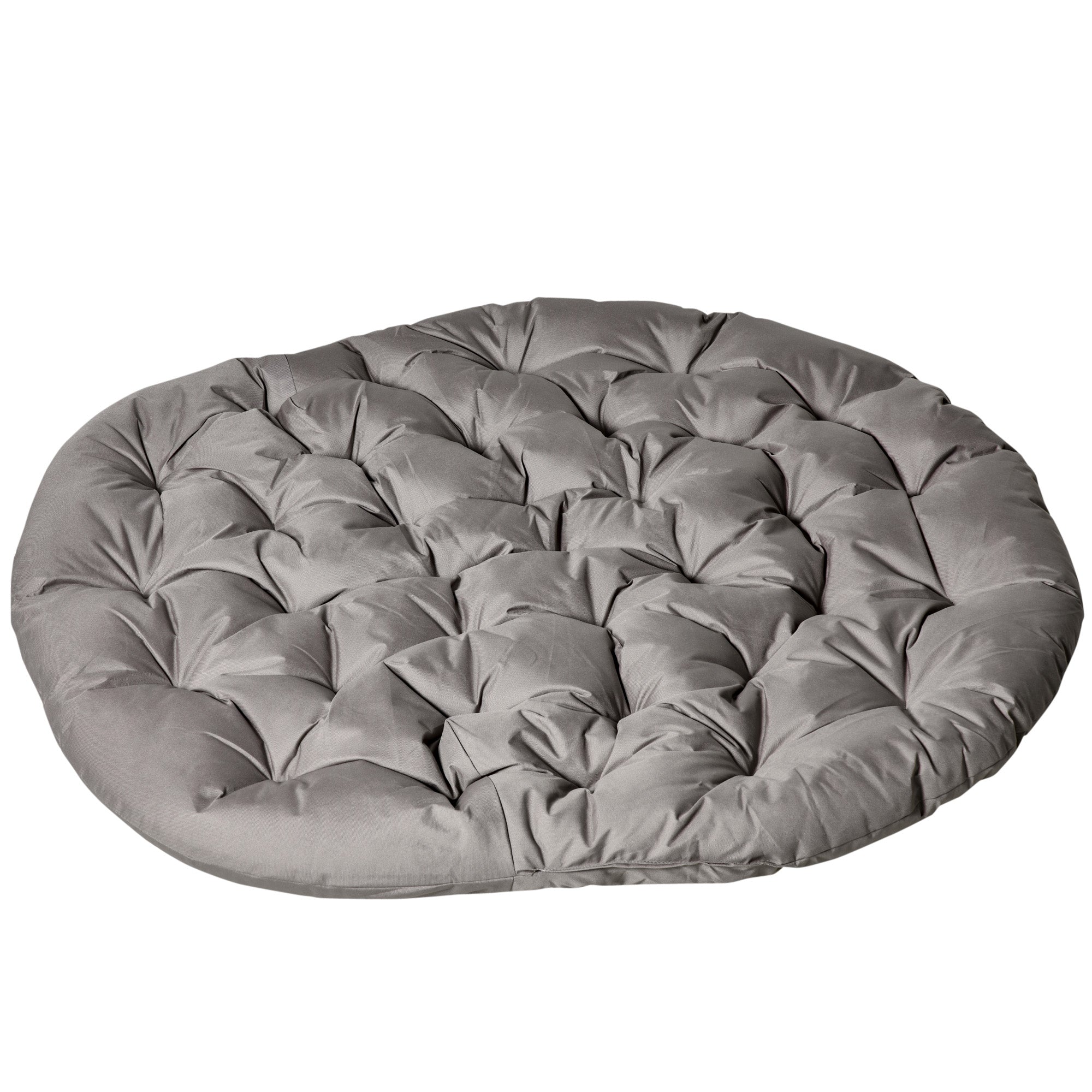 Outsunny Papasansessel Gartenstuhl 2Korb-Stuhl mit Kissen oval Loungesessel Korb faltbar Balkon Terrasse Outdoor/Indoor Sandbraun Stahl 118 x 75 x 139 cm