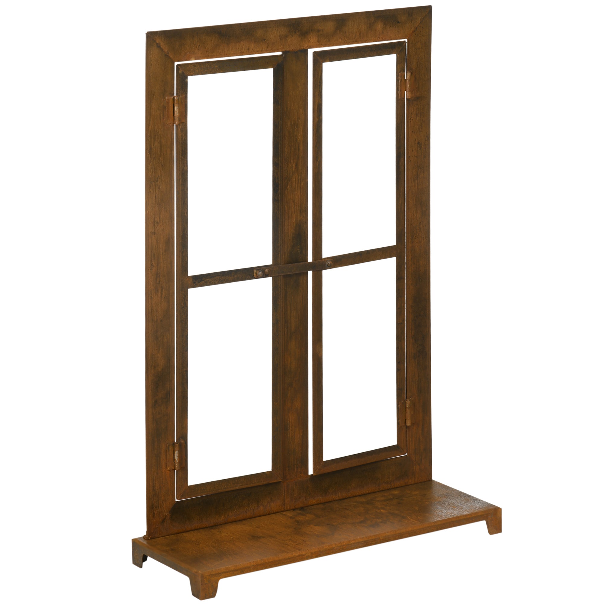 Outsunny Fensterrahmen Vintage-Look wetterbeständig Wanddeko