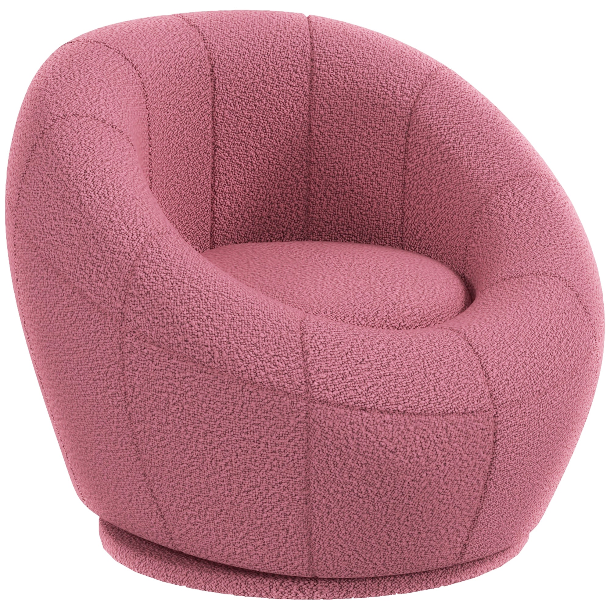 HOMCOM Kindersessel Kindermöbel Kinderhocker, Teddy-Fleece, 60 cm x 56 cm x 48 cm, Rosa
