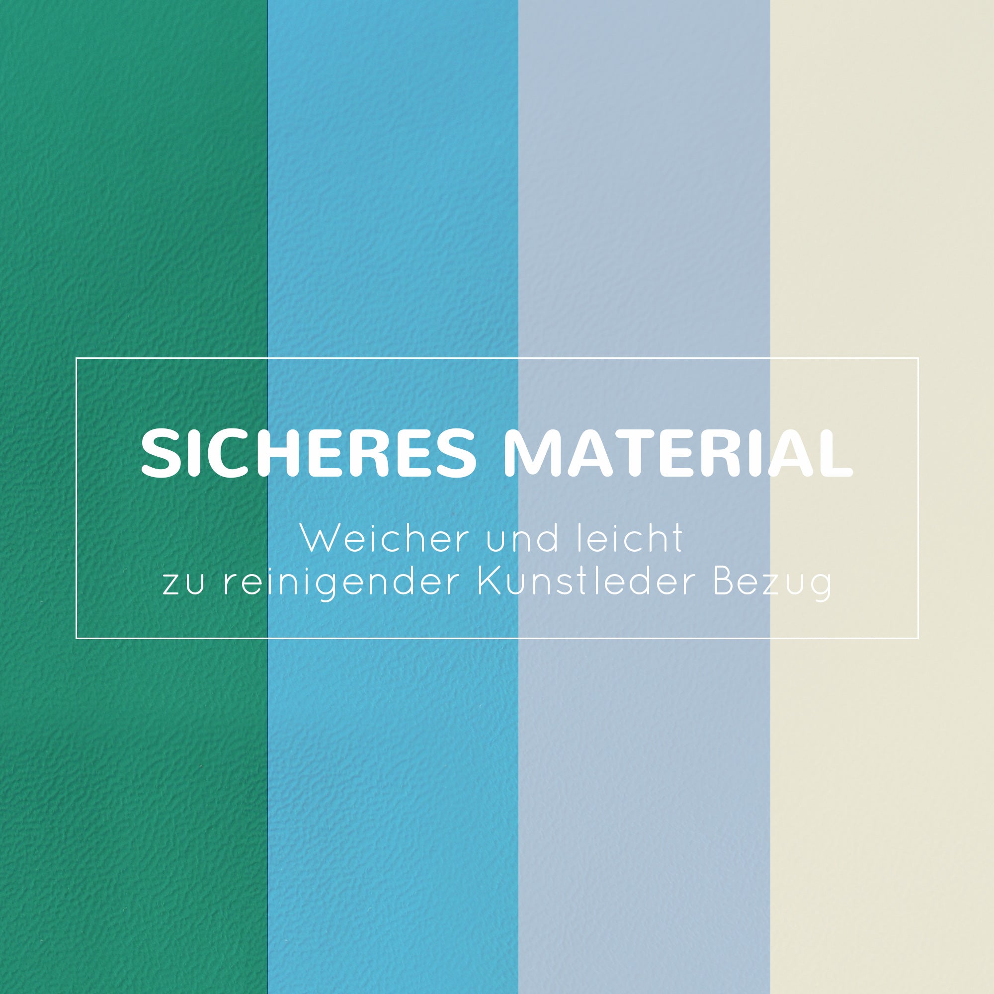 HOMCOM Bausteinset 4er-Set Schaumstoff Bausteine einfache Reinigung weiche Füllung Schaumstoffblöcke für 1-3 Jahre Kinder EPE Hellgrau+Blau+Grün 150 x 50 x 39 cm