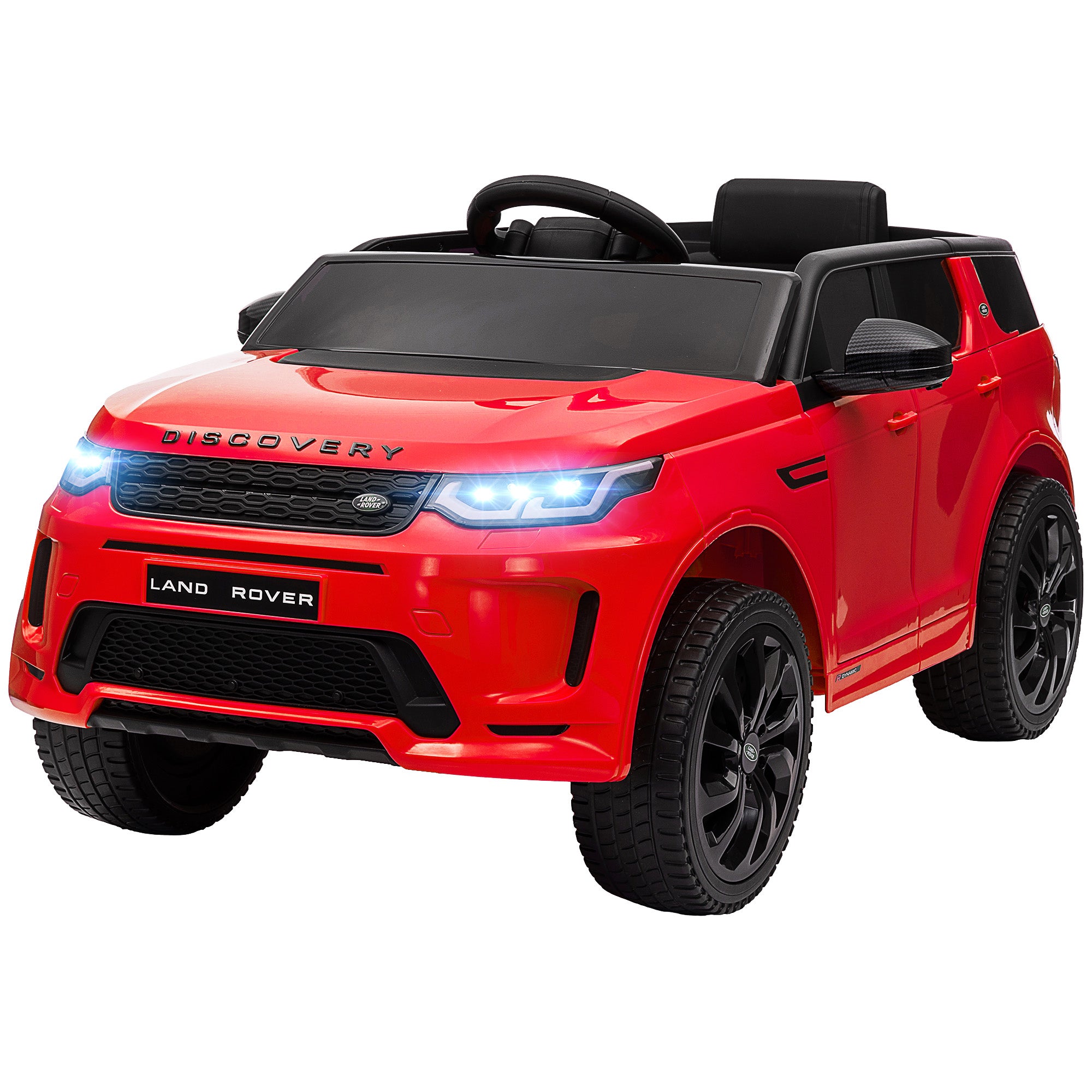 AIYAPLAY Kinder-Elektroauto, 12V Kinderfahrzeug mit Fernbedienung, LED-Lichtern, Musik und Hupe, 3-6 Jahre, Rot