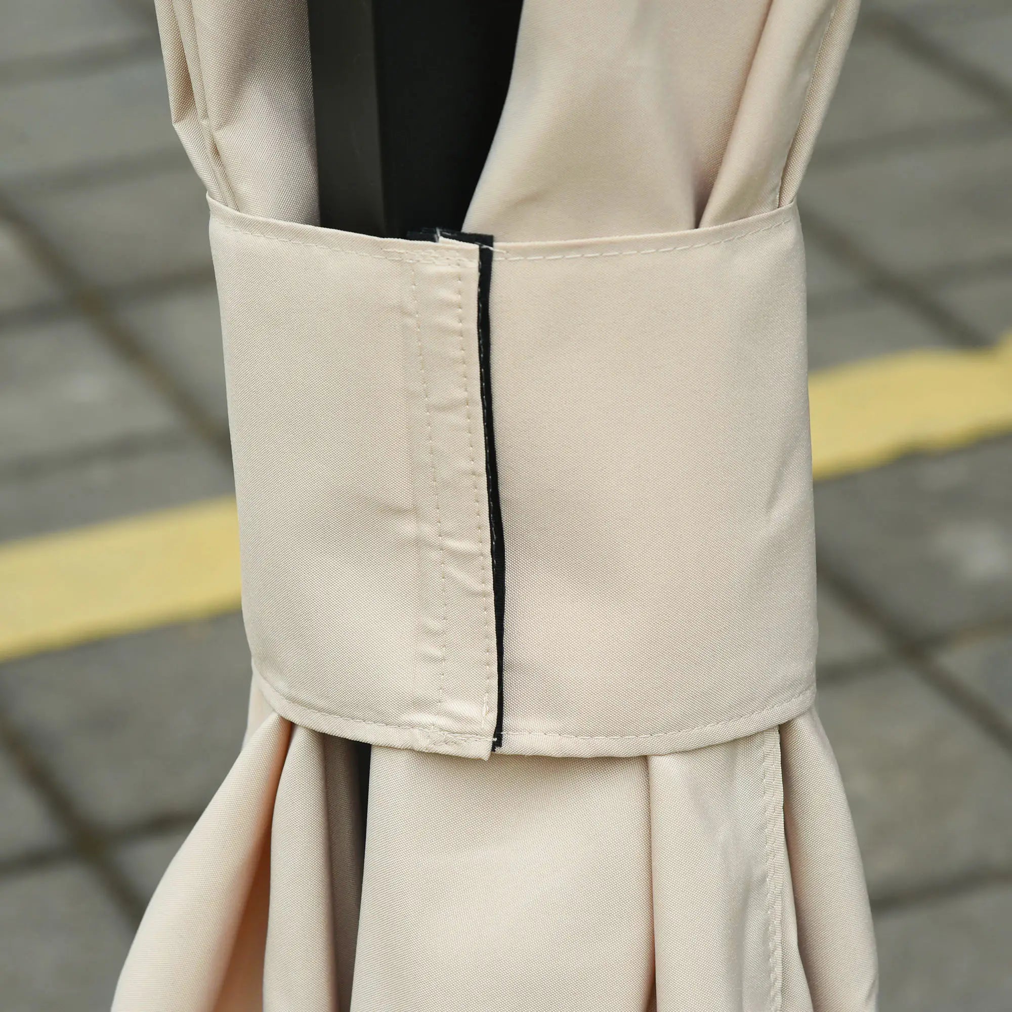 Outsunny 4 Ersatzvorhänge für 3x3m Pavillons, robust, für Stangen und Gleitschienen, doppelter Reißverschluss, beige