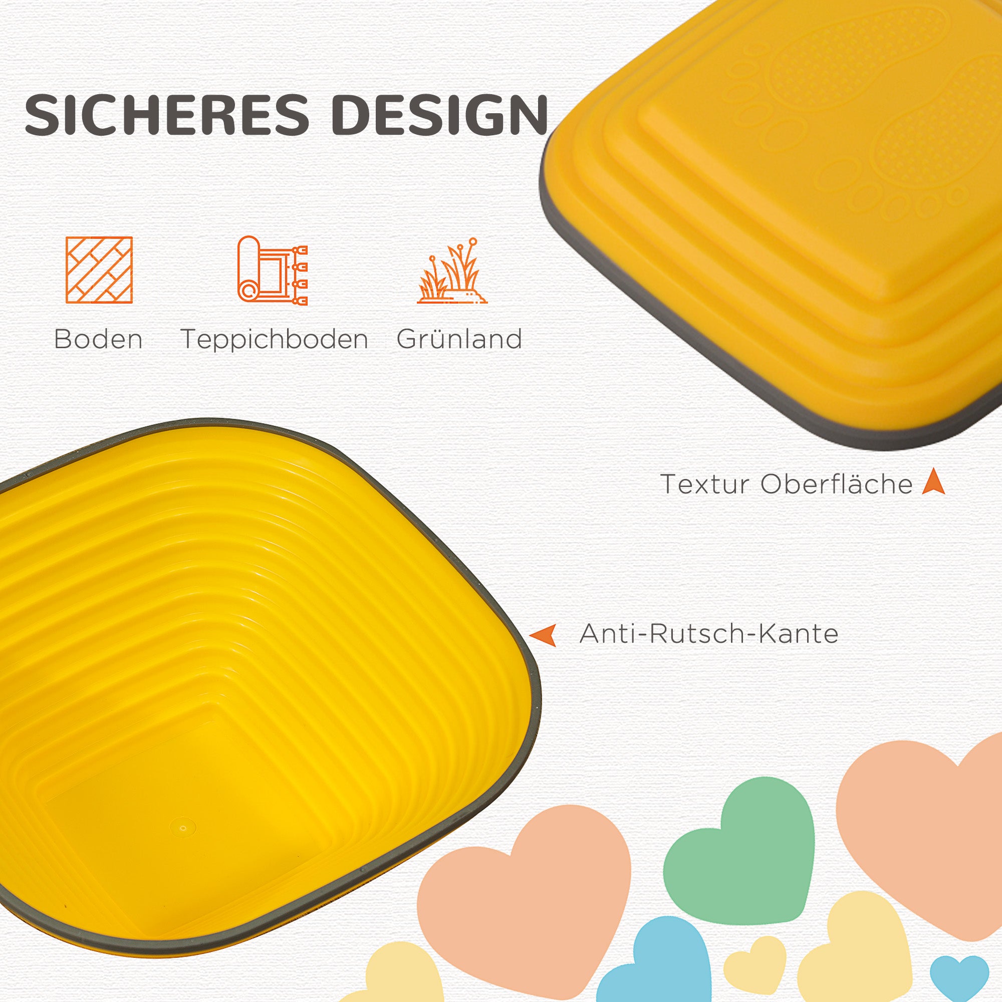 AIYAPLAY Balance-Trittsteine für Kinder, 6 Teile, Rutschfest, Hindernislauf-Steine, für Motorik-Förderung, Kunststoff, Bunt