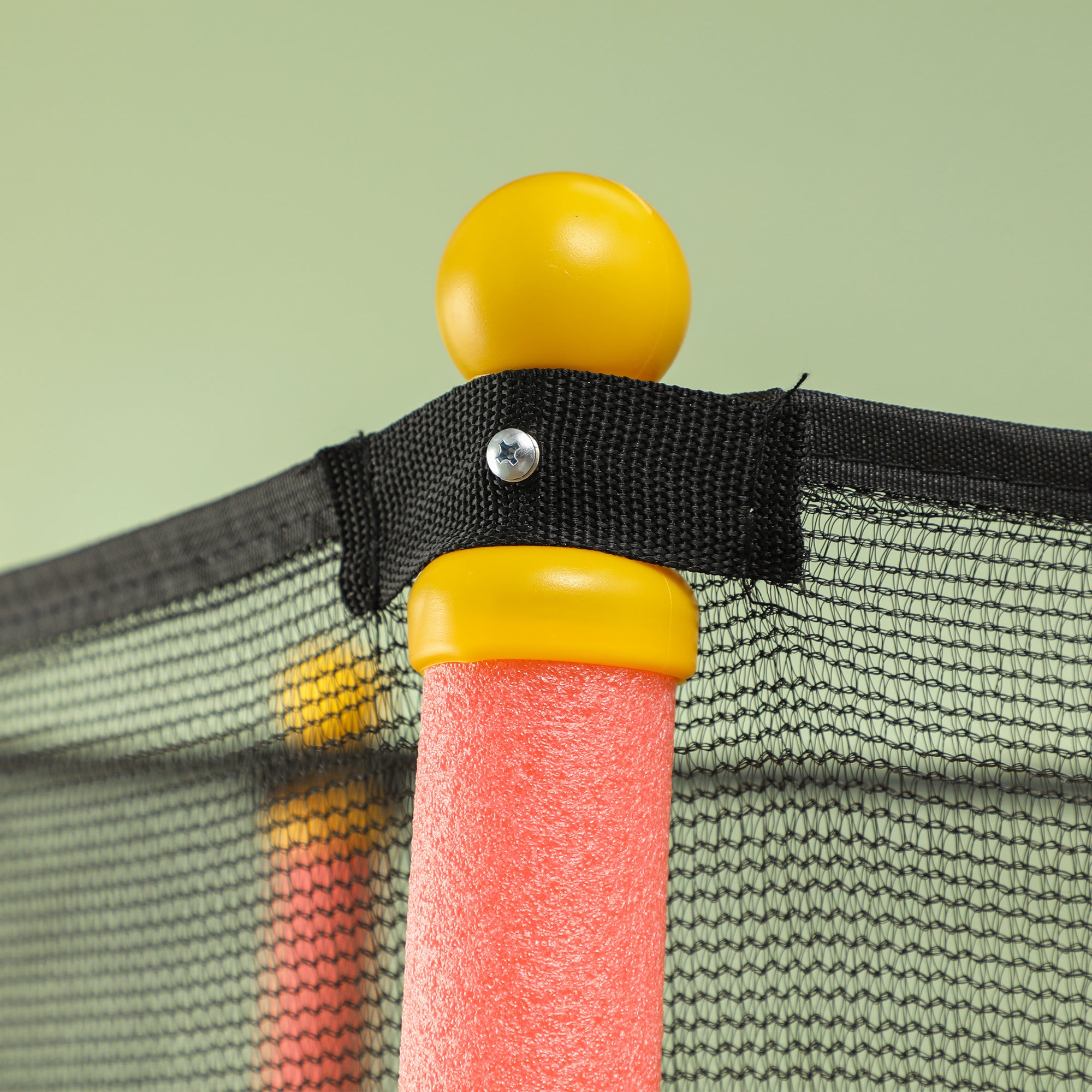 HOMCOM Trampolin für Kinder, Ø163 cm, mit Sicherheitsnetz, für drinnen und draußen, Belastung bis 50 kg, Stahl, Kunststoff, Rot